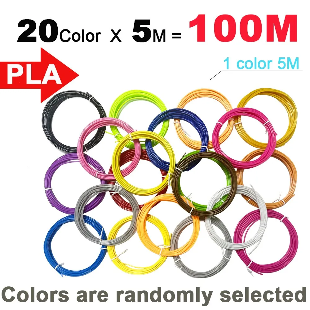 10/20 Rolls 10M Diameter  PLA Filament For 3D Pen Printing Material 1.75mm 200M No Smell Safety Plastic Refill for 3D Printer Pen