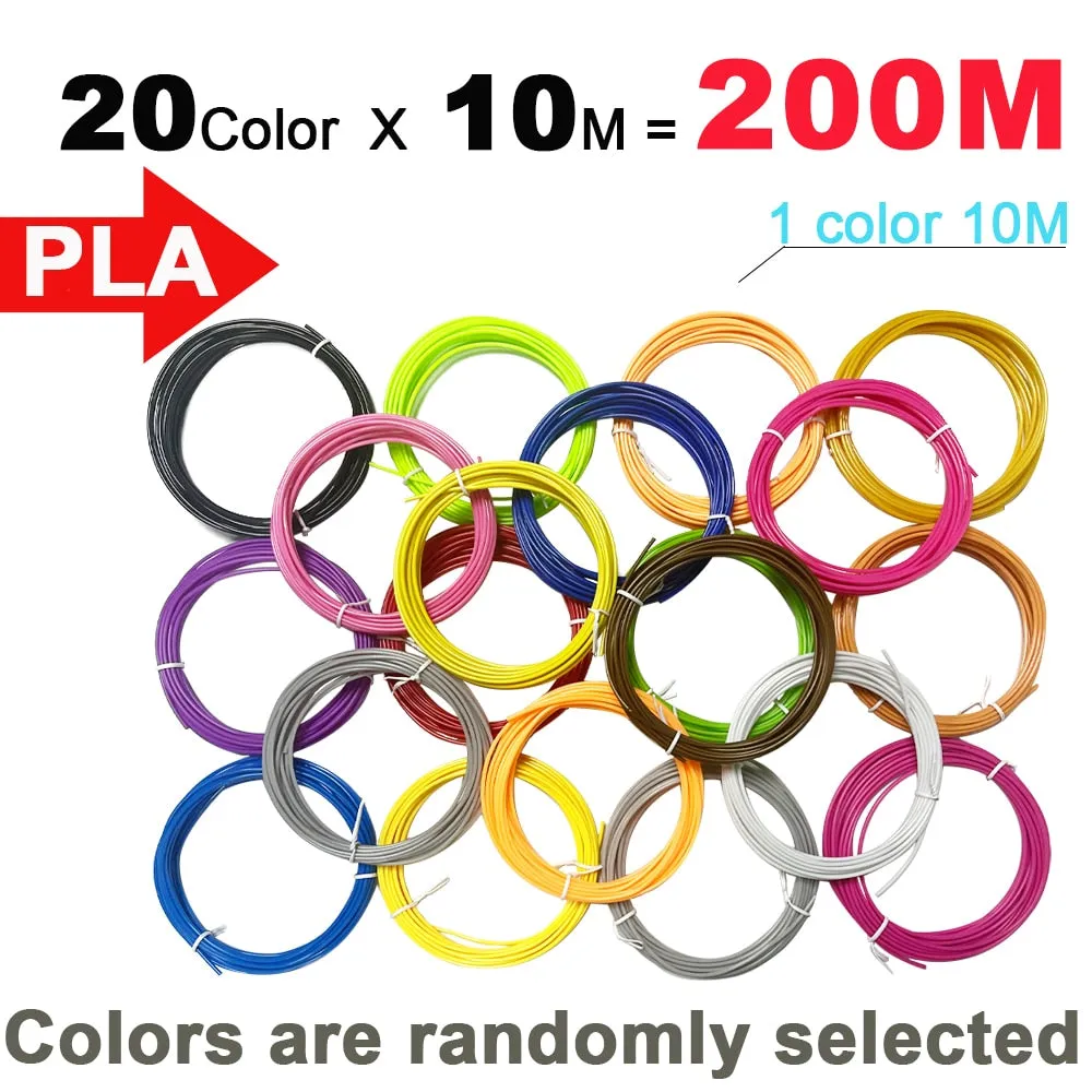 10/20 Rolls 10M Diameter  PLA Filament For 3D Pen Printing Material 1.75mm 200M No Smell Safety Plastic Refill for 3D Printer Pen