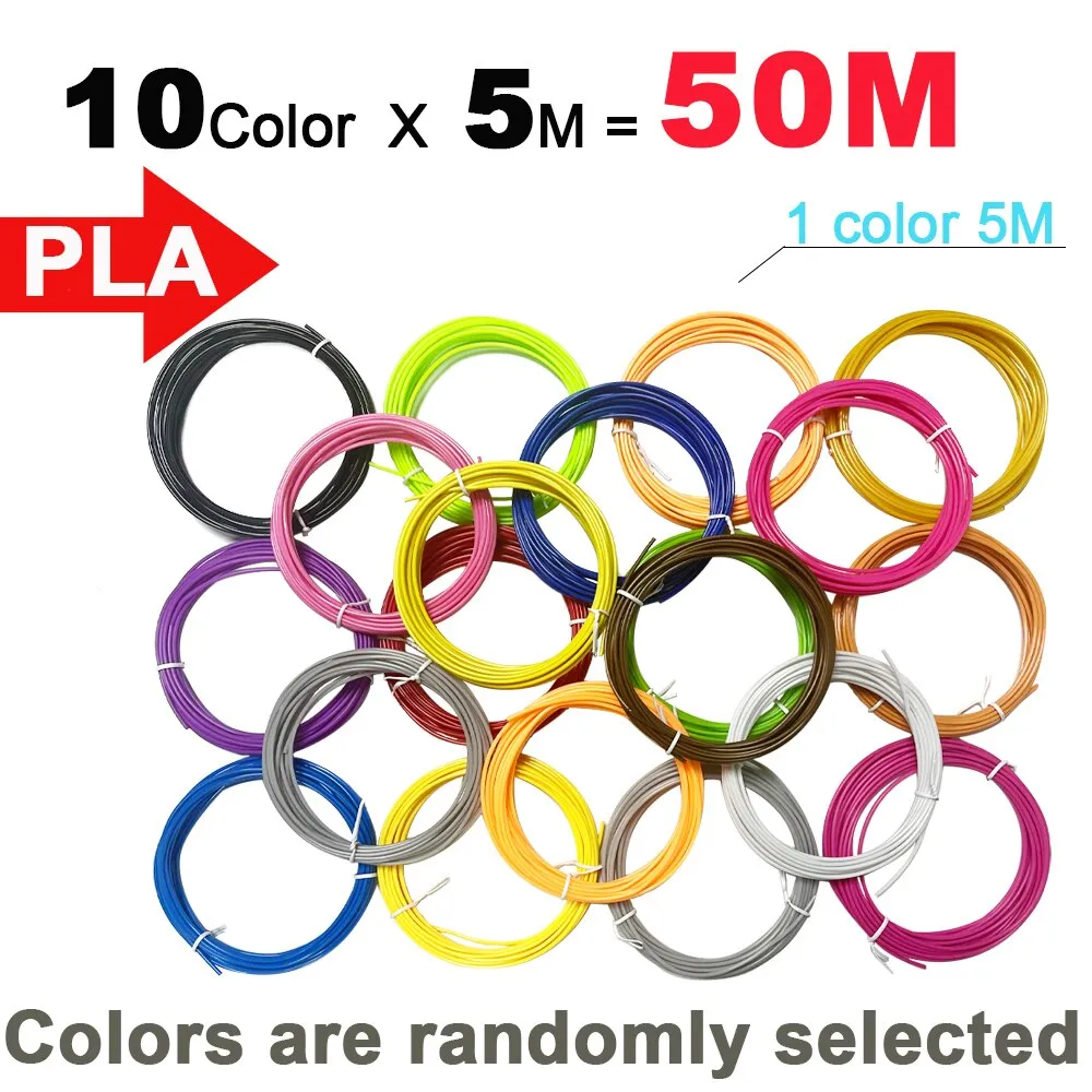 10/20 Rolls 10M Diameter  PLA Filament For 3D Pen Printing Material 1.75mm 200M No Smell Safety Plastic Refill for 3D Printer Pen