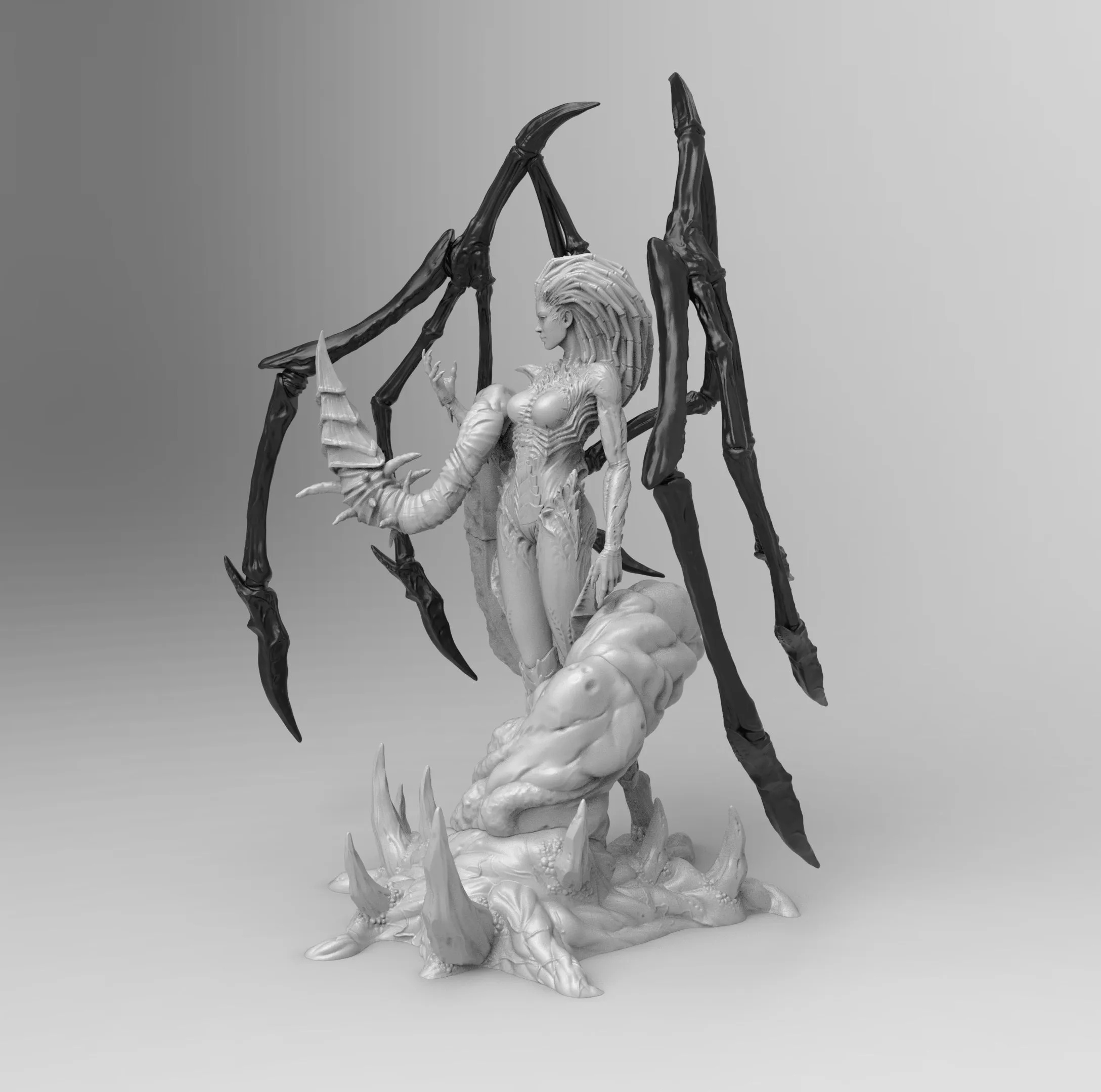 A016 - Sarah Kerrigan StarCraft Character design, STL 3D Model design print download file