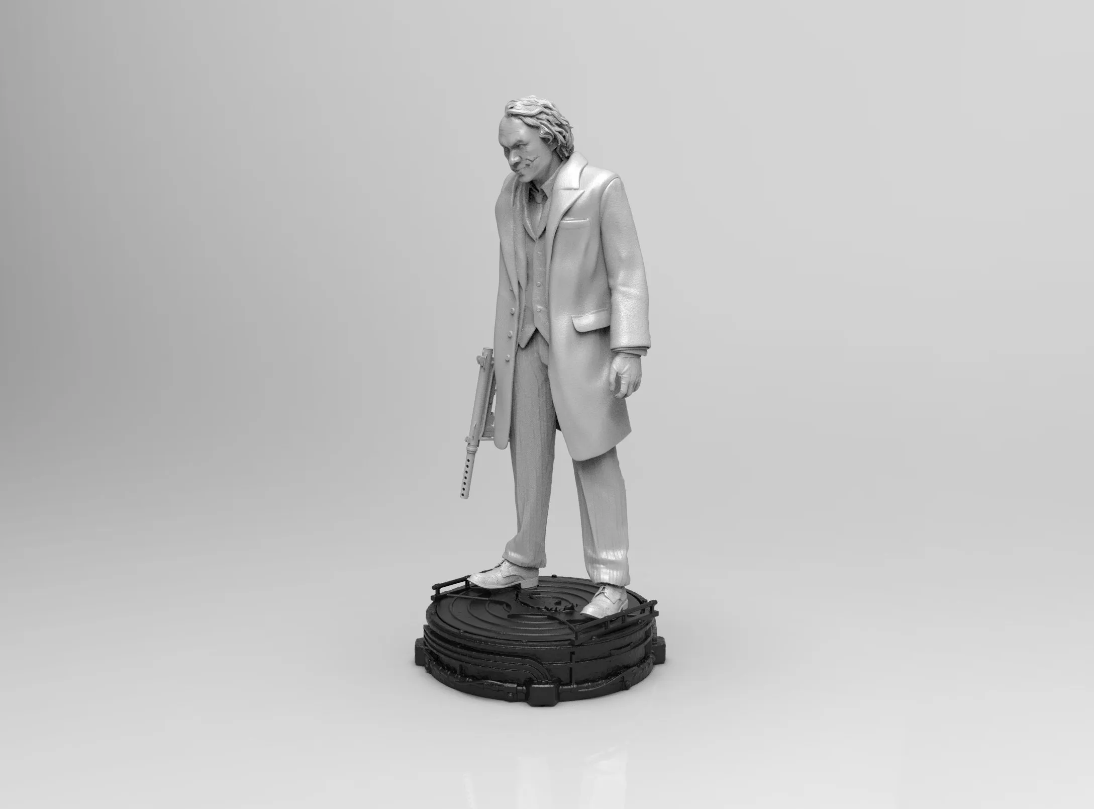 A244 - Comic character design, Joker statue, STL 3D model design print download file