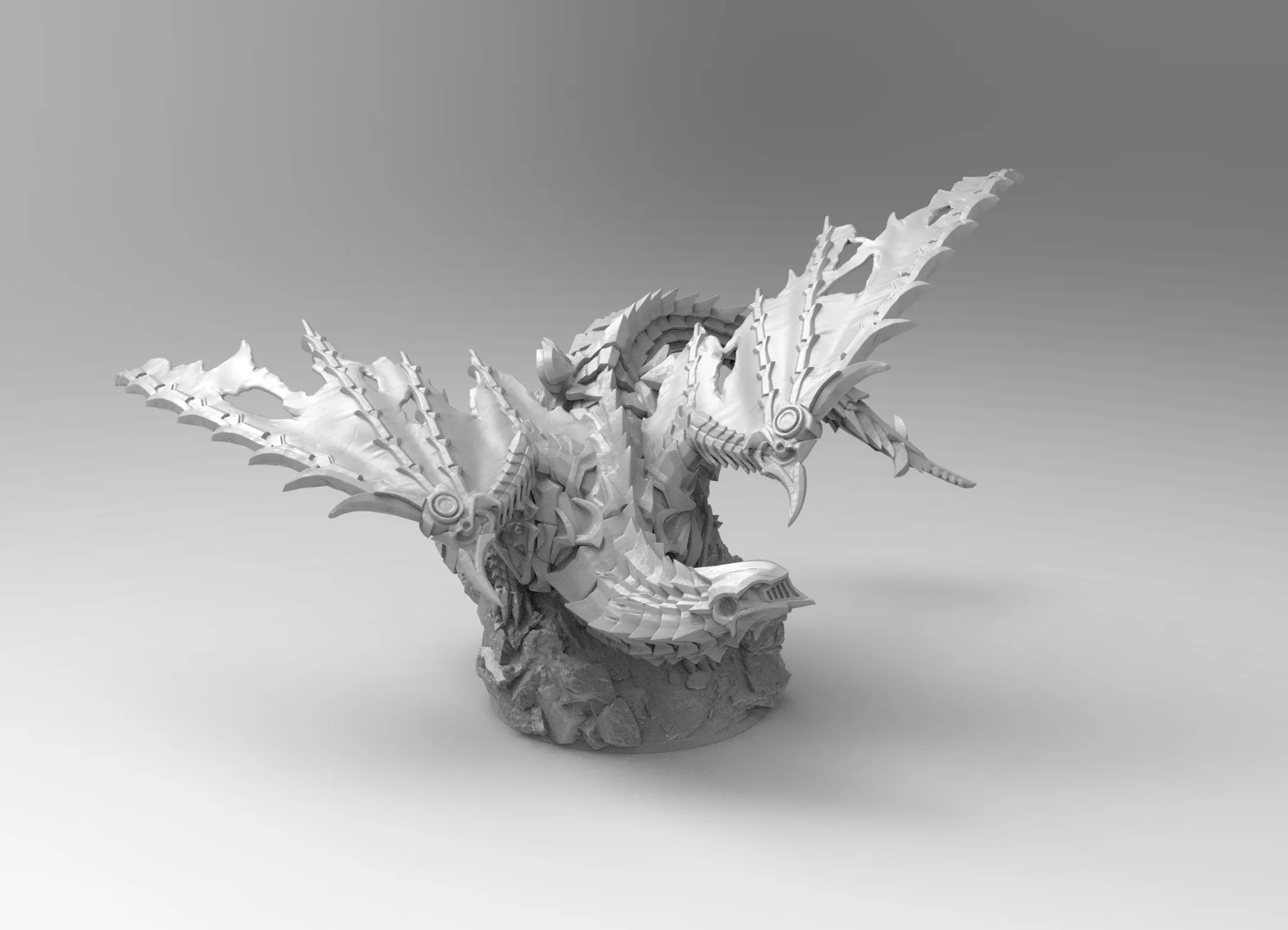 A246 - Legendary creature design, the full armor Dragon, STL 3D model design print download file