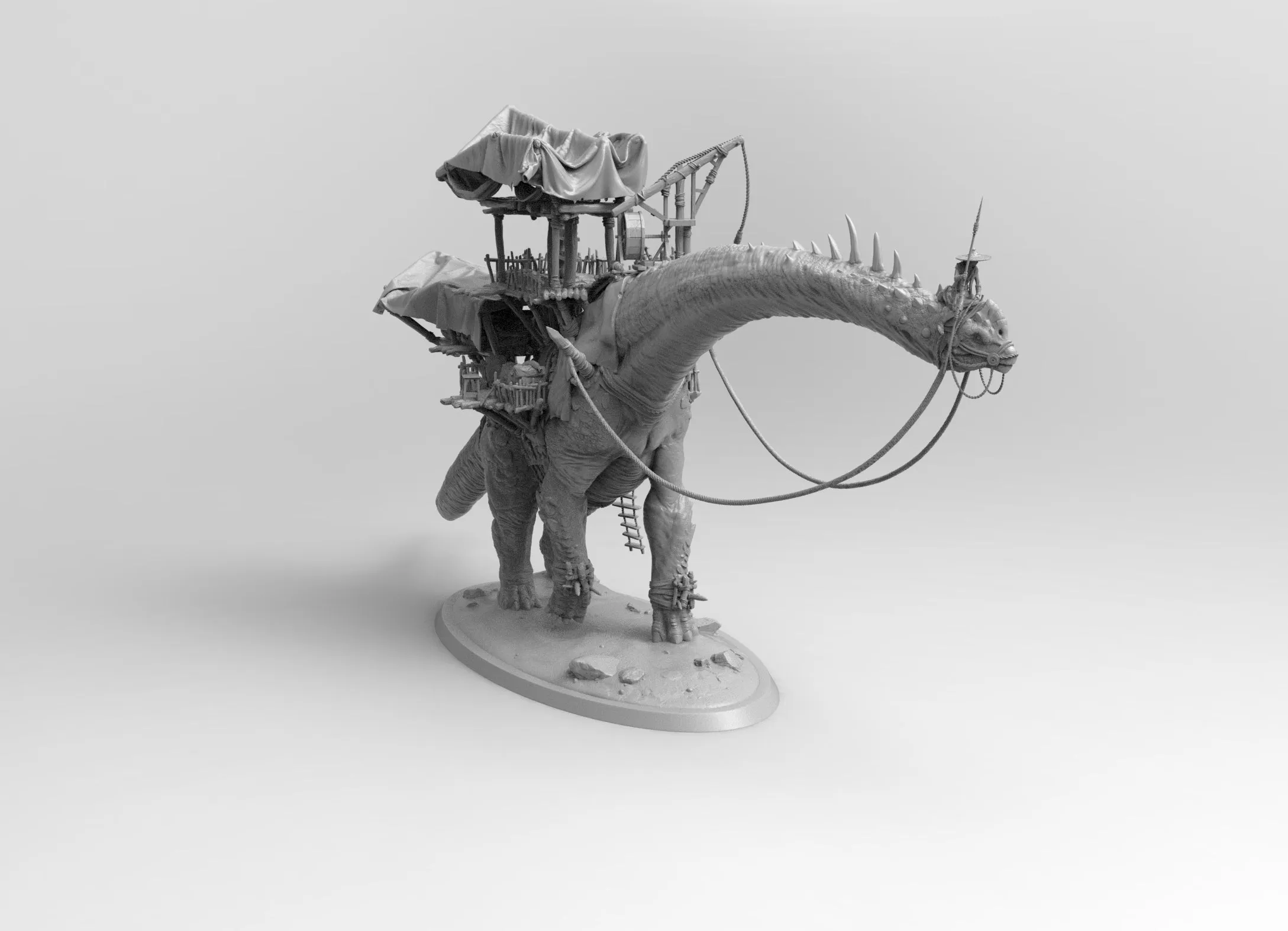 A247 - Legendary creature design, Caravan dragon design, STL 3D model design print download file