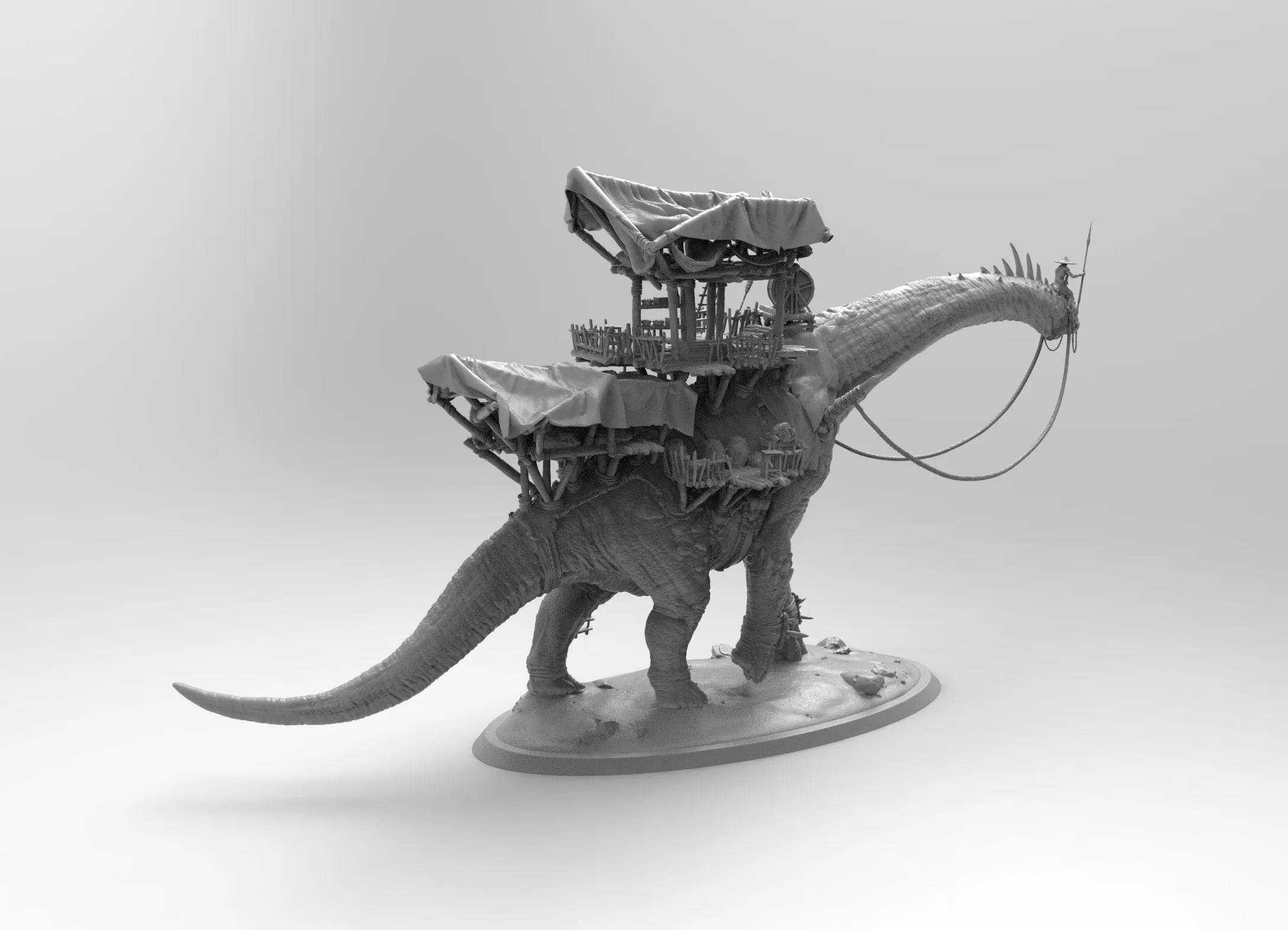 A247 - Legendary creature design, Caravan dragon design, STL 3D model design print download file