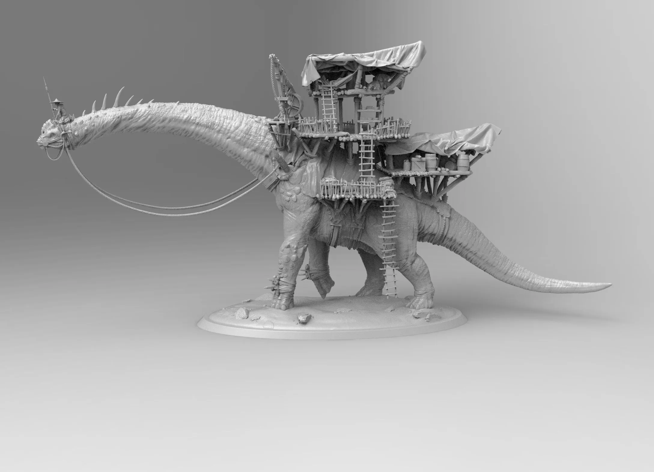 A247 - Legendary creature design, Caravan dragon design, STL 3D model design print download file