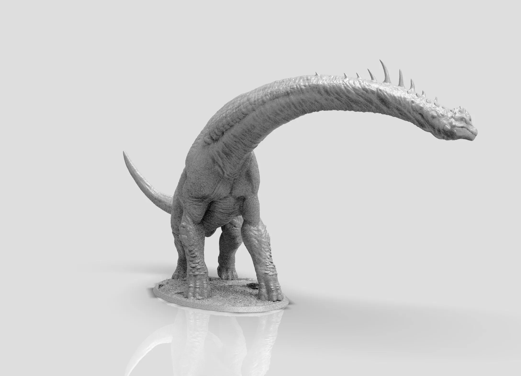 A254 - Legendary creature design, The herbivore long neck dinosaur, STL 3D model design print download files