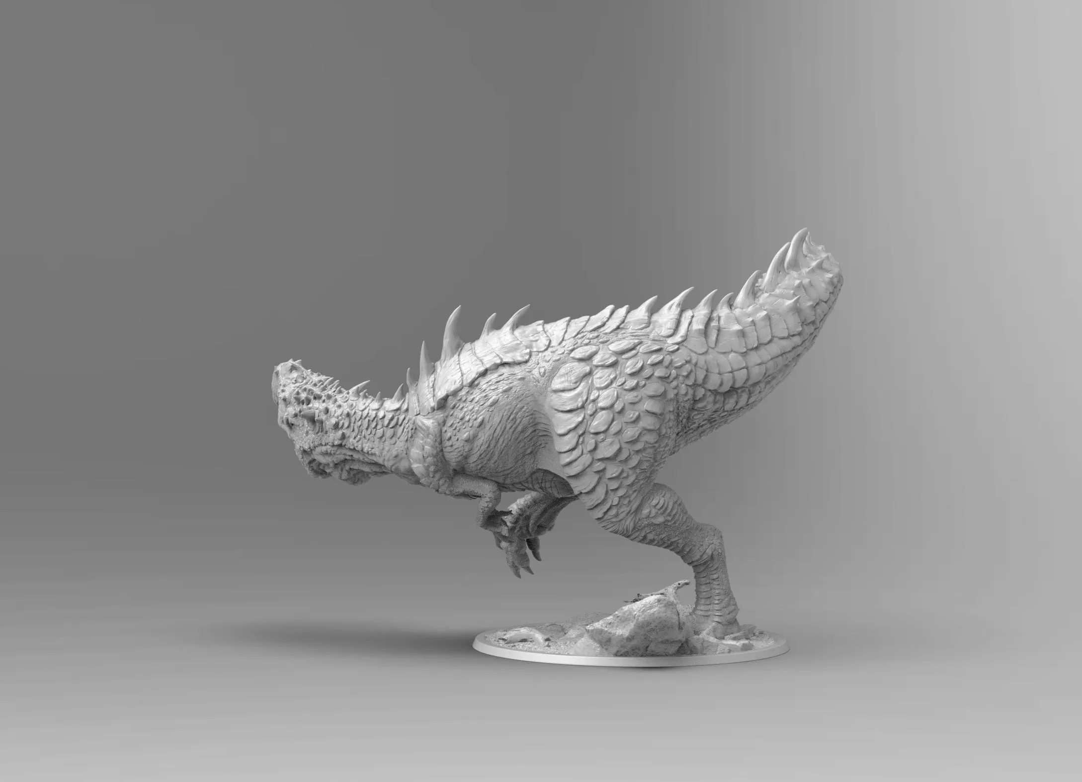 A255 - Legendary creature design, Trex and the rider, STL 3D model design print download file