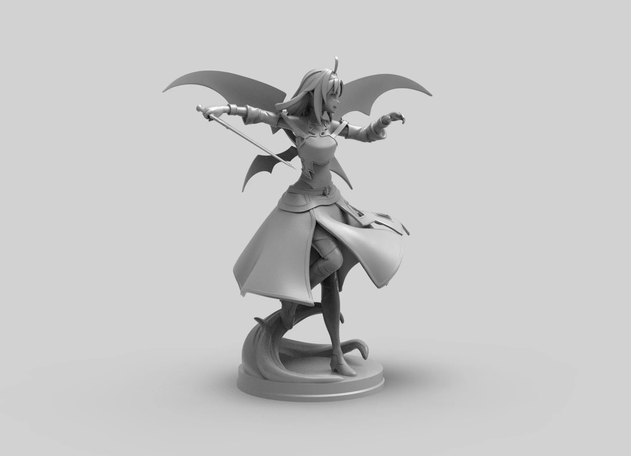 A270 - female character design. The Yuki Kono statue, STL 3D model design print download files