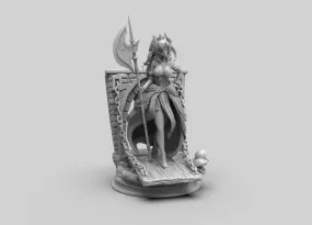 A271 - NSFW Games character design, The Bowsette F design statue, STL 3D model design print download file