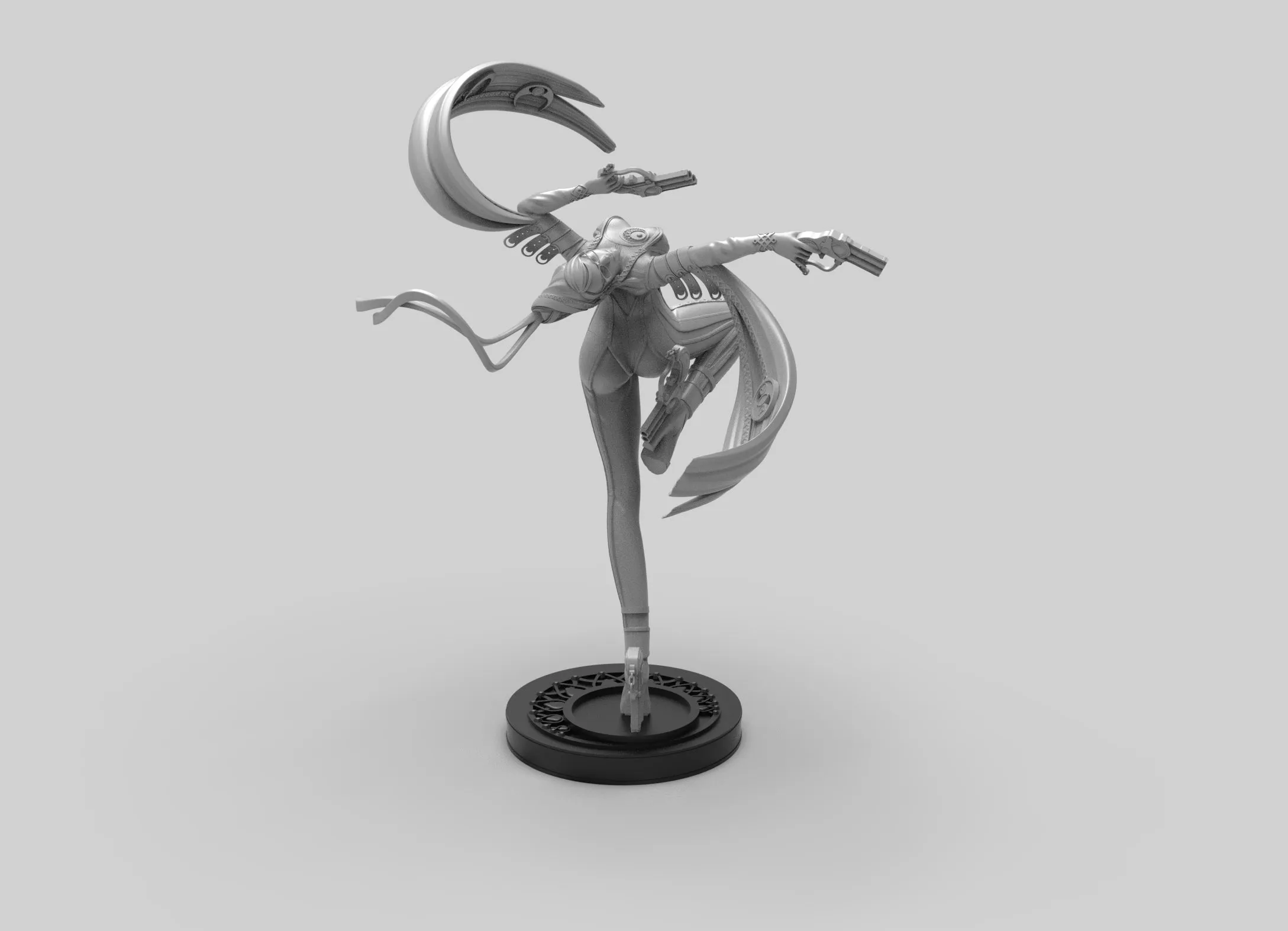 A272 - Games character design, bayonetta hot girl design, STL 3D model design download print file