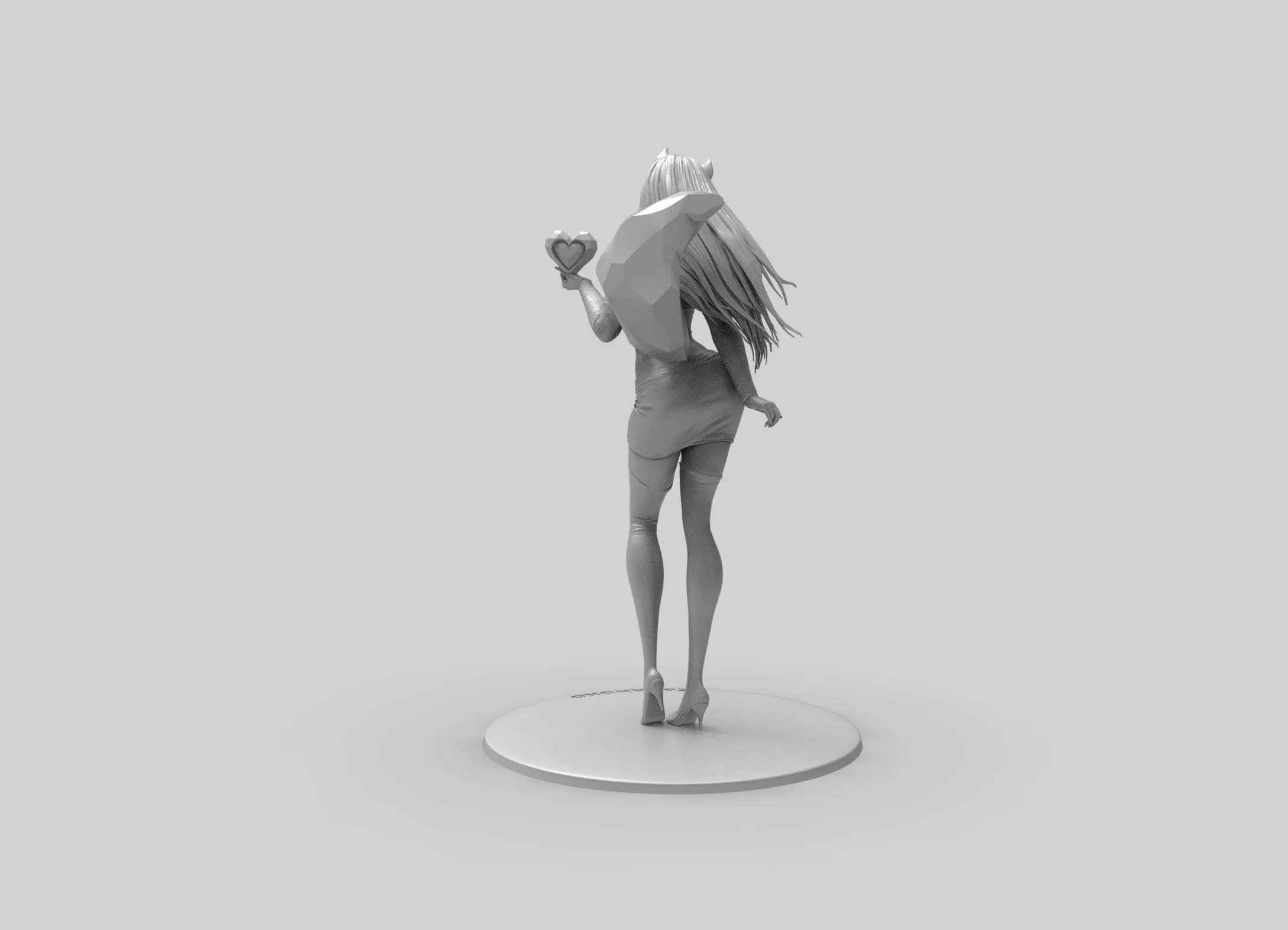 A273 - games character design, the nine tail Ahri sexy design statue, STL 3D model design print download files