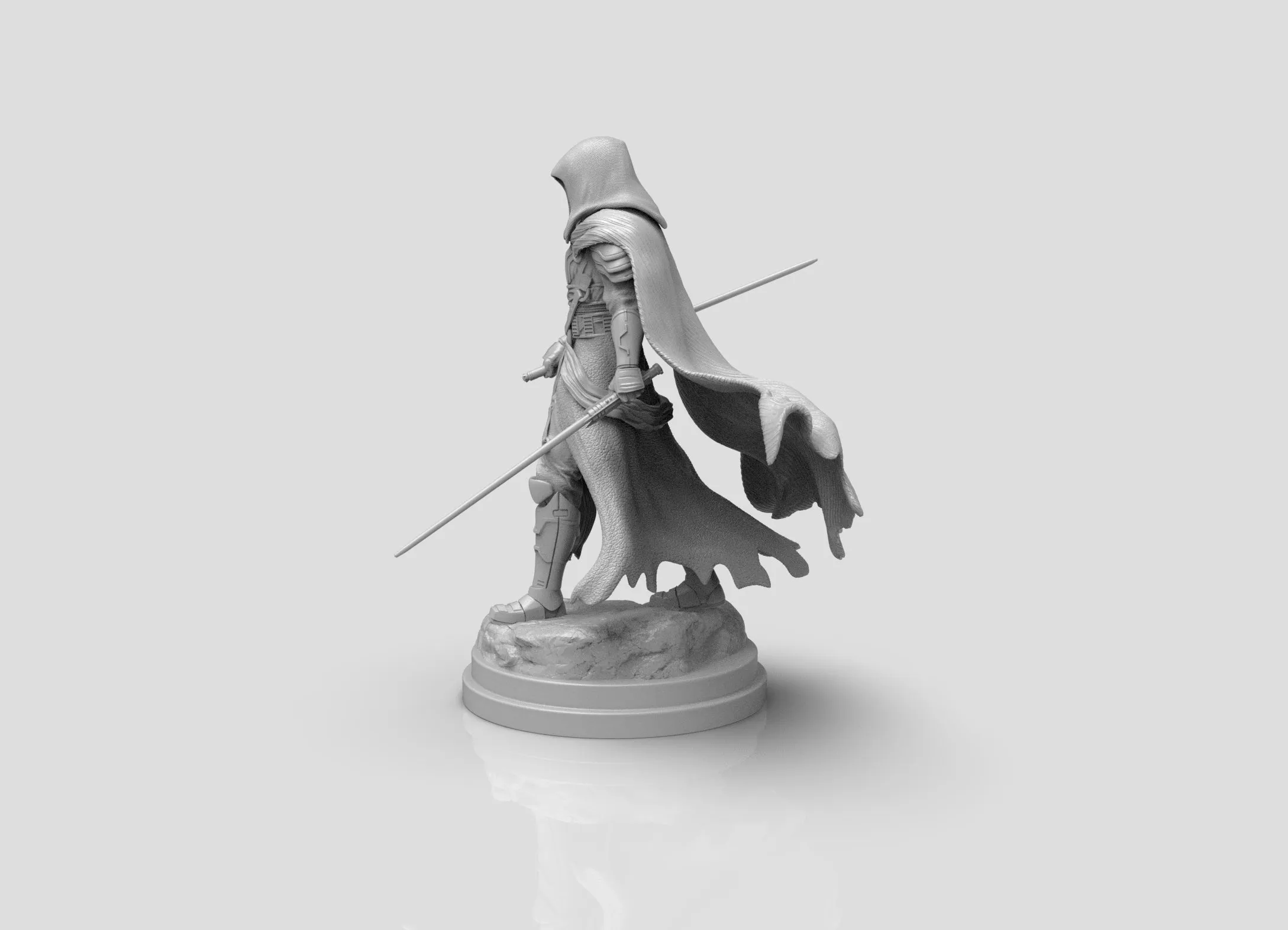 A276 - Movies character design, SW Reven with saber, STL 3D model design print download files