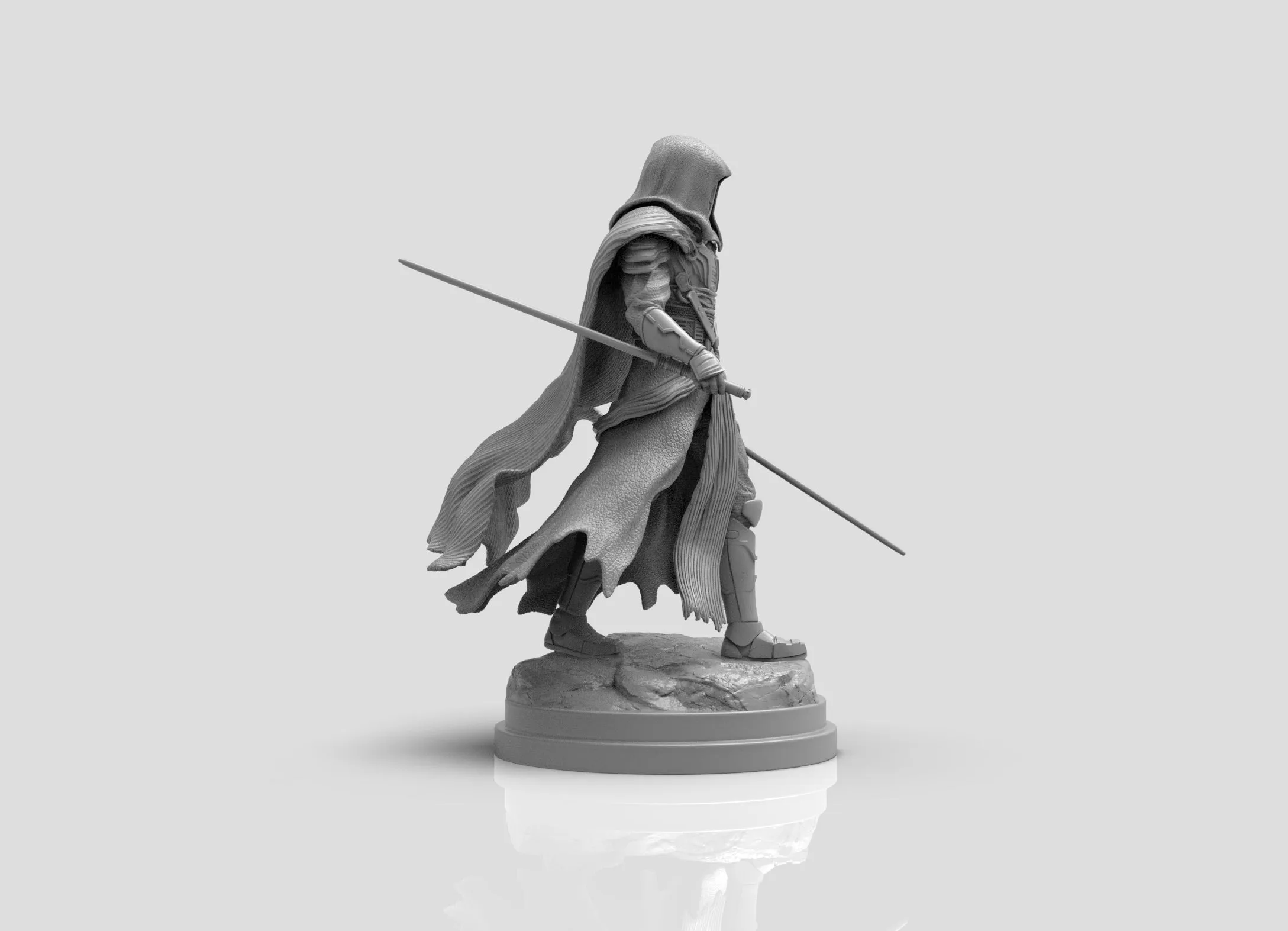 A276 - Movies character design, SW Reven with saber, STL 3D model design print download files