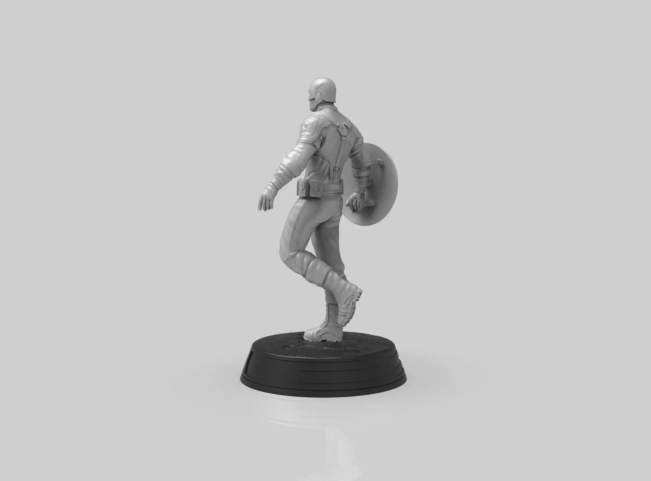 A287 - Comic hero character design, CA standing pose statue, STL 3D model design print download files