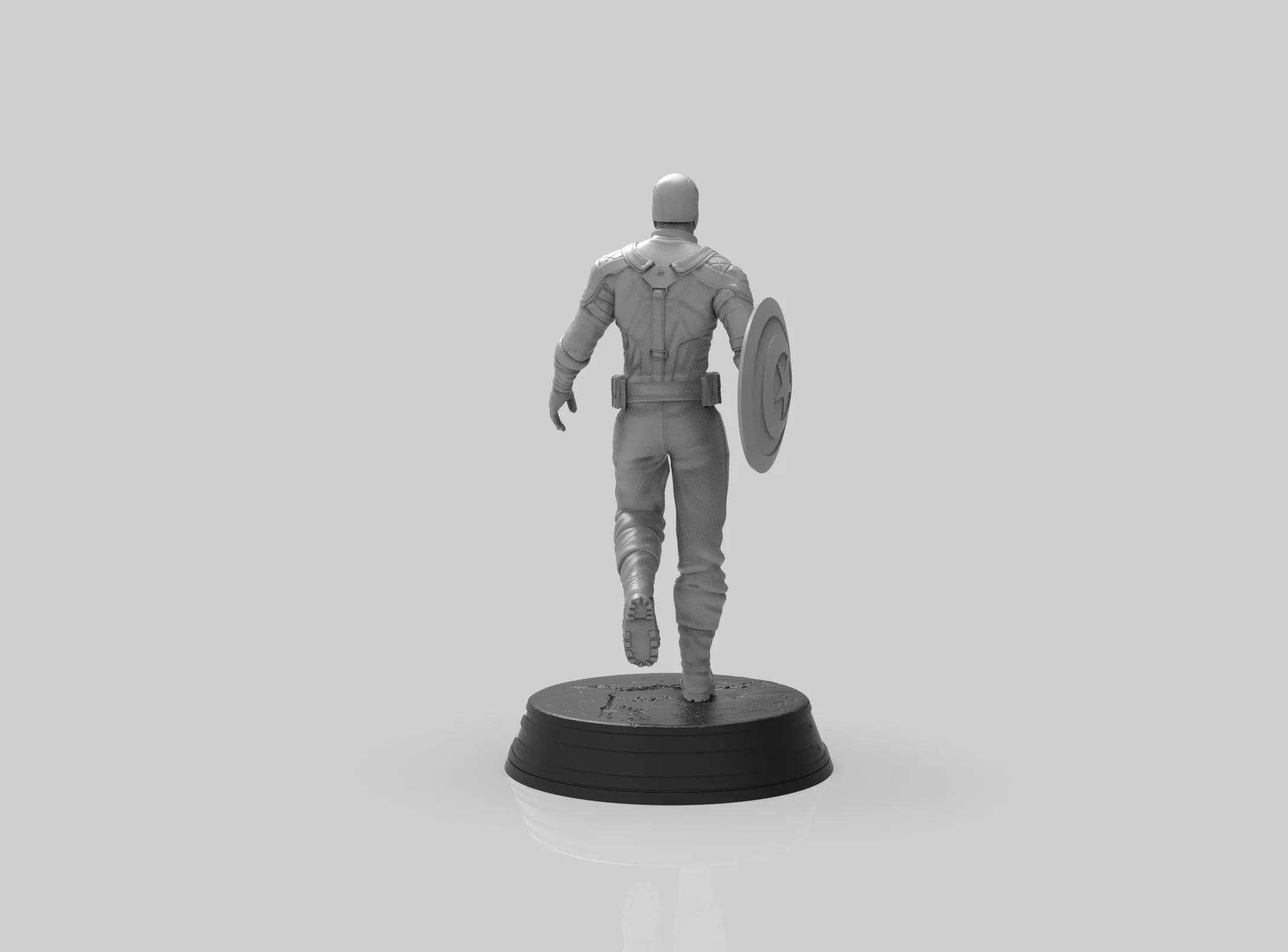 A287 - Comic hero character design, CA standing pose statue, STL 3D model design print download files