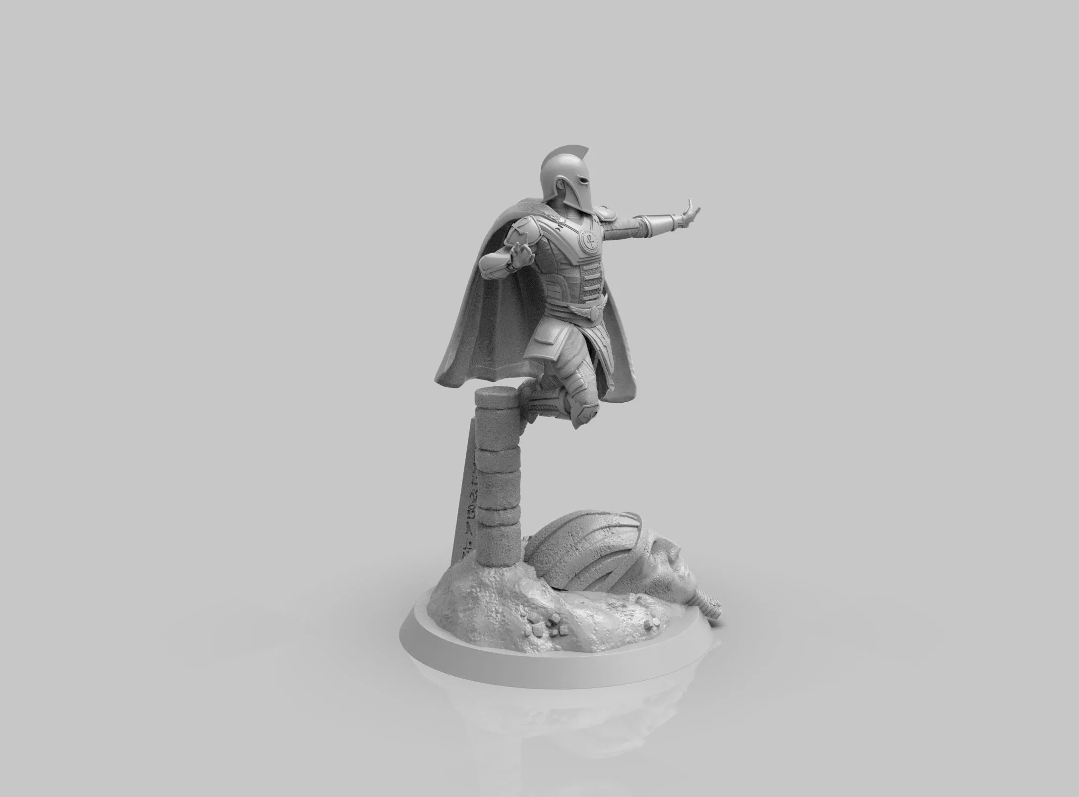 A288 - Comic character design statue, The Doctor with fate, STL 3D model design print download file