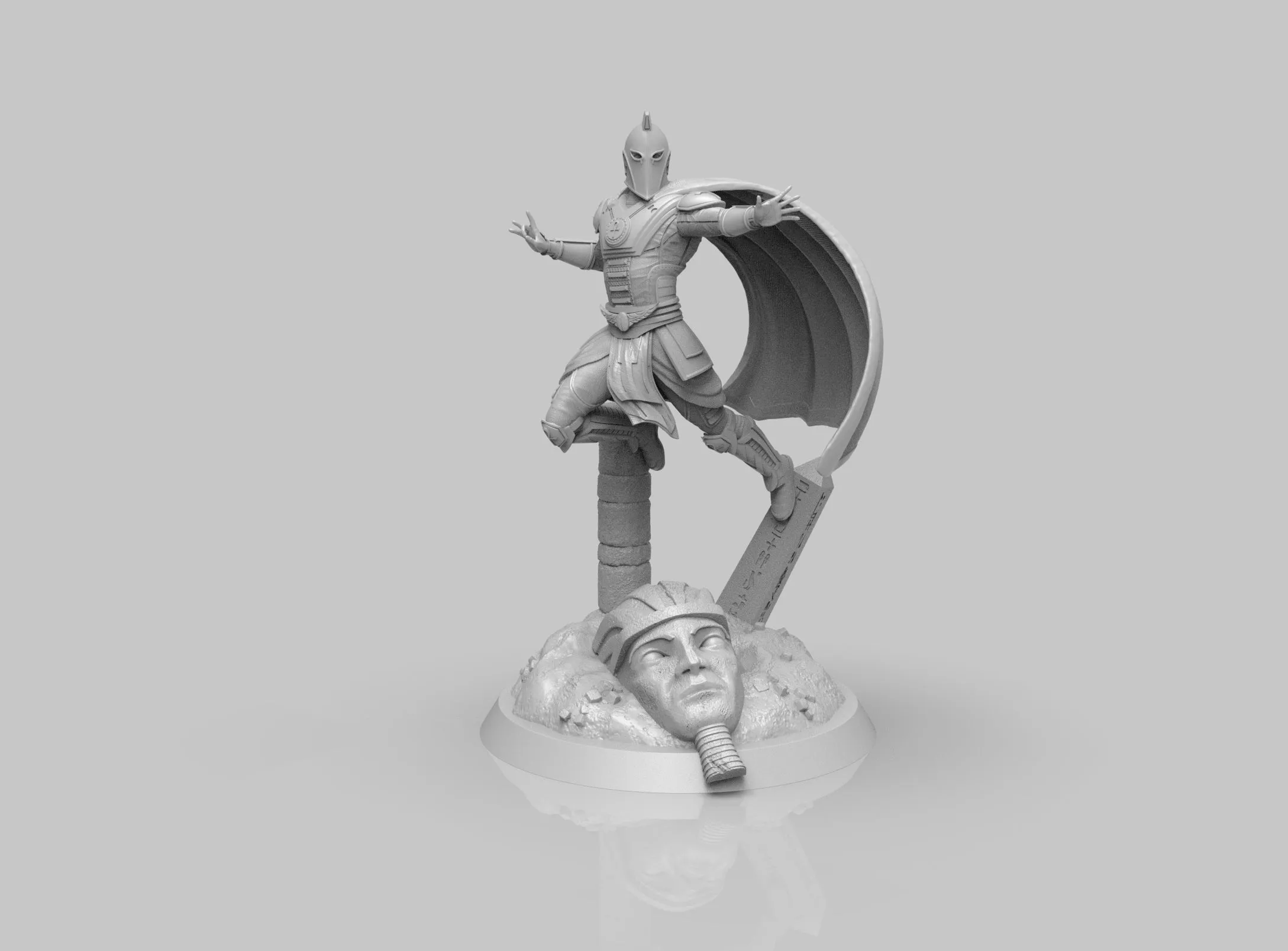 A288 - Comic character design statue, The Doctor with fate, STL 3D model design print download file