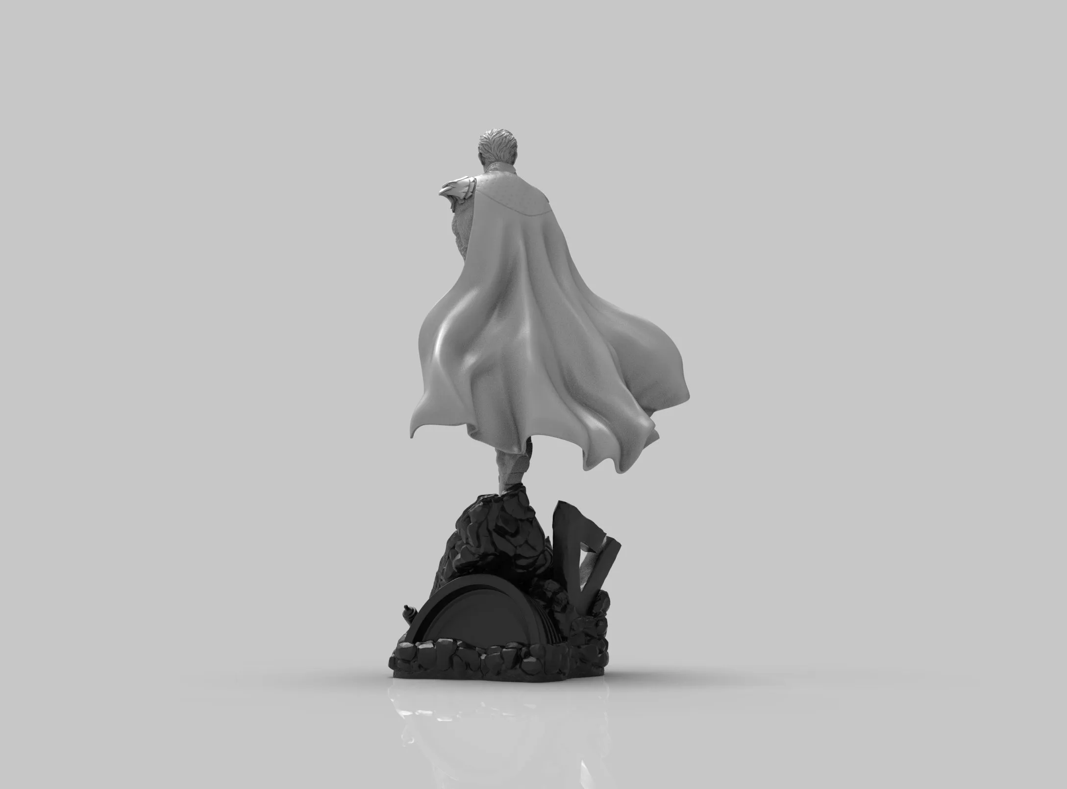 A289 - comic character design, The Home lander design statue, STL 3D model design print download files