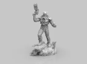 A290 - Comics character design statue, MR. Freeze the alien suit, STL 3D model design print download files