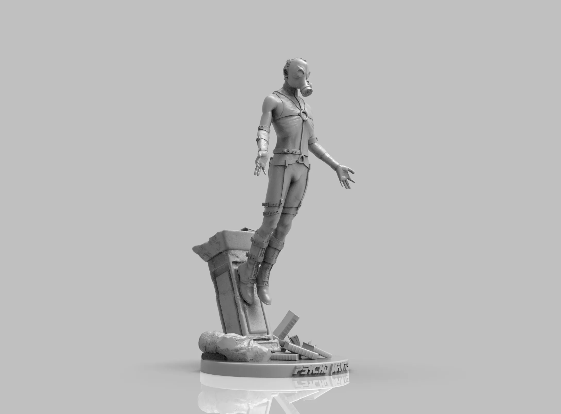 A291 - Games Character design, MGS The Psycho mantis, STL 3D model design print download files