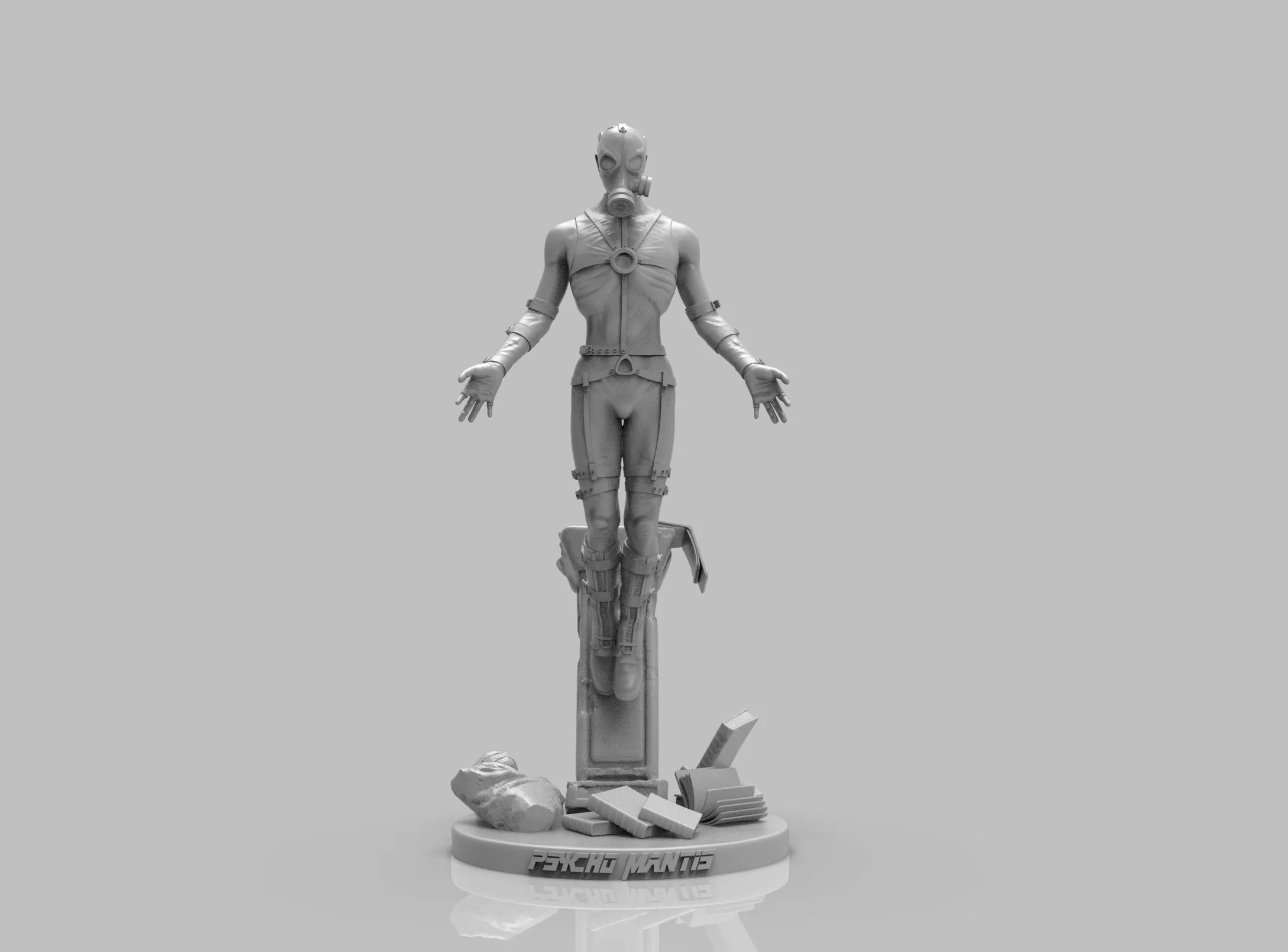 A291 - Games Character design, MGS The Psycho mantis, STL 3D model design print download files