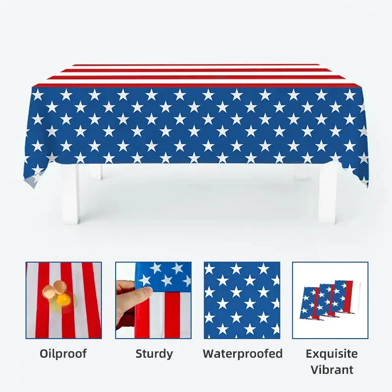 American Flag Tablecloth 54 x 72 As Fourth Of July House Flags