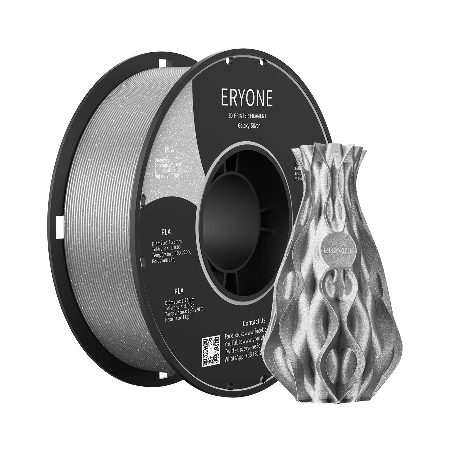 Bundle Sale- ERYONE Galaxy Sparkly Glitter PLA 3D Filament 1kg  FREE SHIPPING(MOQ:5 rolls,mixable )