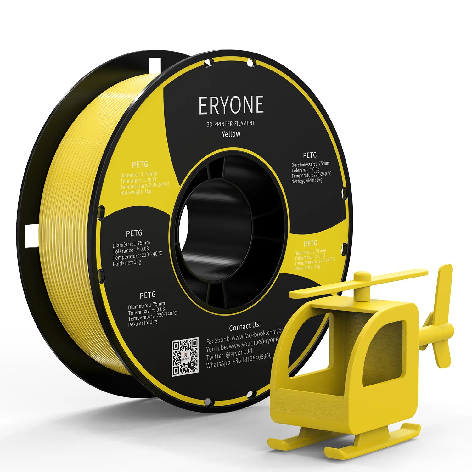 Bundle Sale- ERYONE PETG&Carbon Fiber PETG 3D Filament 1kg  FREE SHIPPING(MOQ:10 rolls,can mix color)