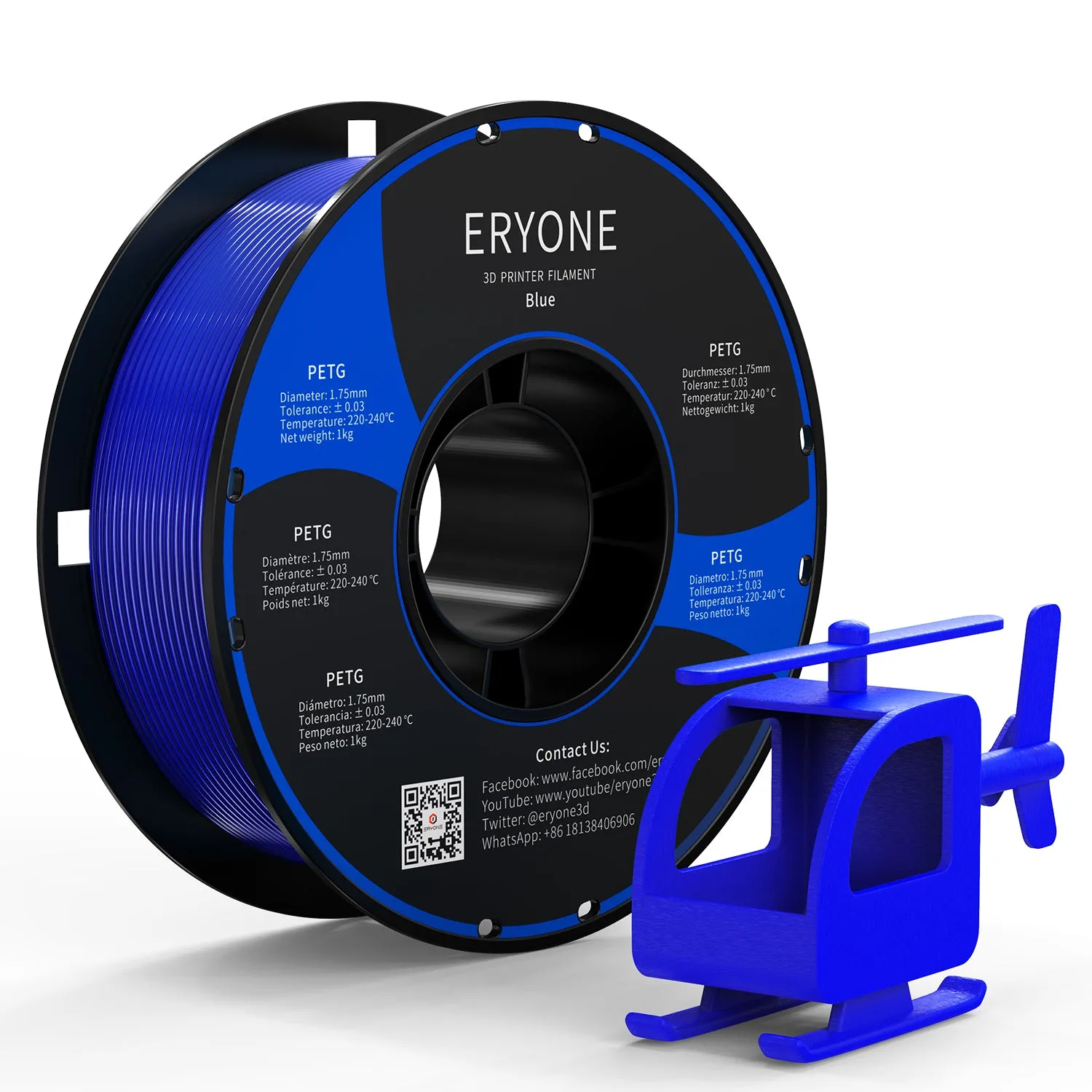 Bundle Sale- ERYONE PETG&Carbon Fiber PETG 3D Filament 1kg  FREE SHIPPING(MOQ:10 rolls,can mix color)