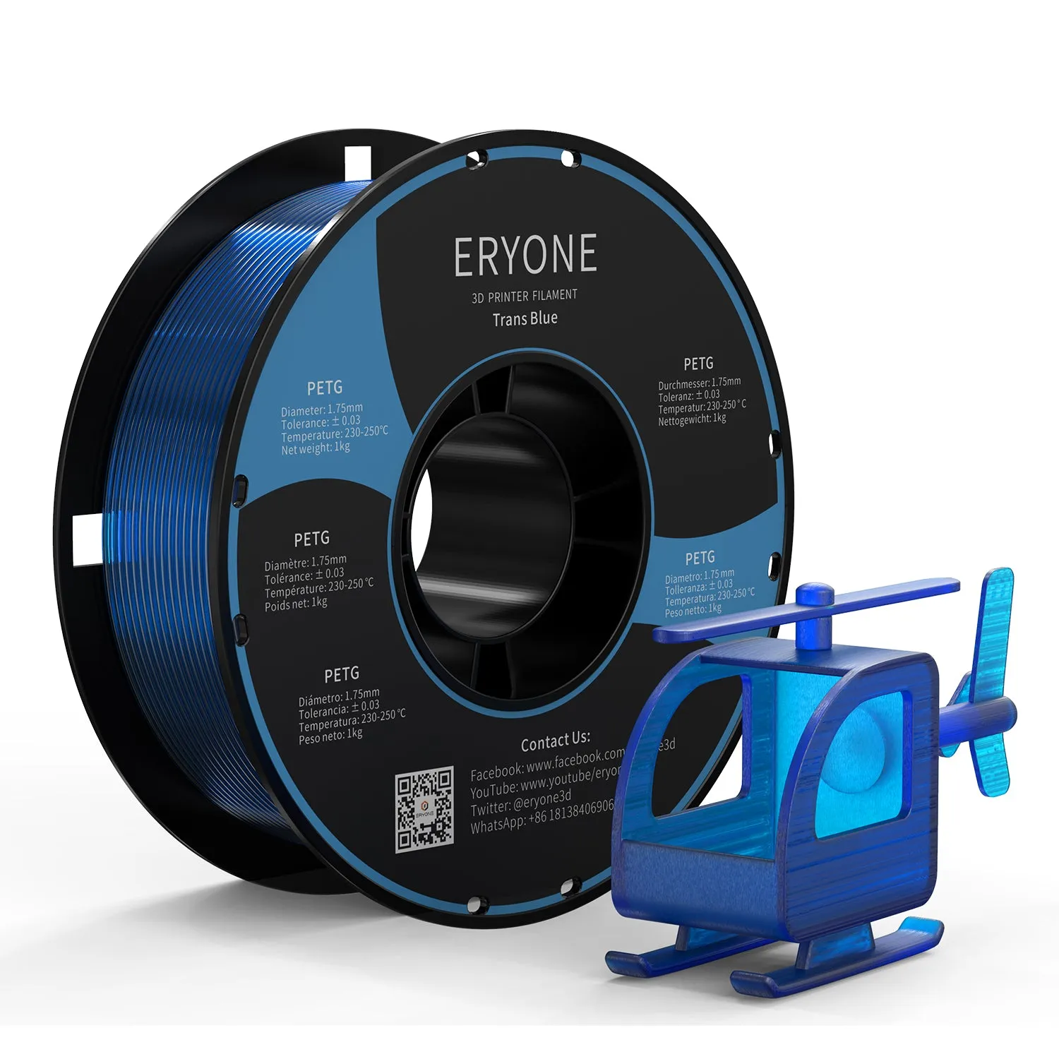 Bundle Sale- ERYONE PETG&Carbon Fiber PETG 3D Filament 1kg  FREE SHIPPING(MOQ:10 rolls,can mix color)