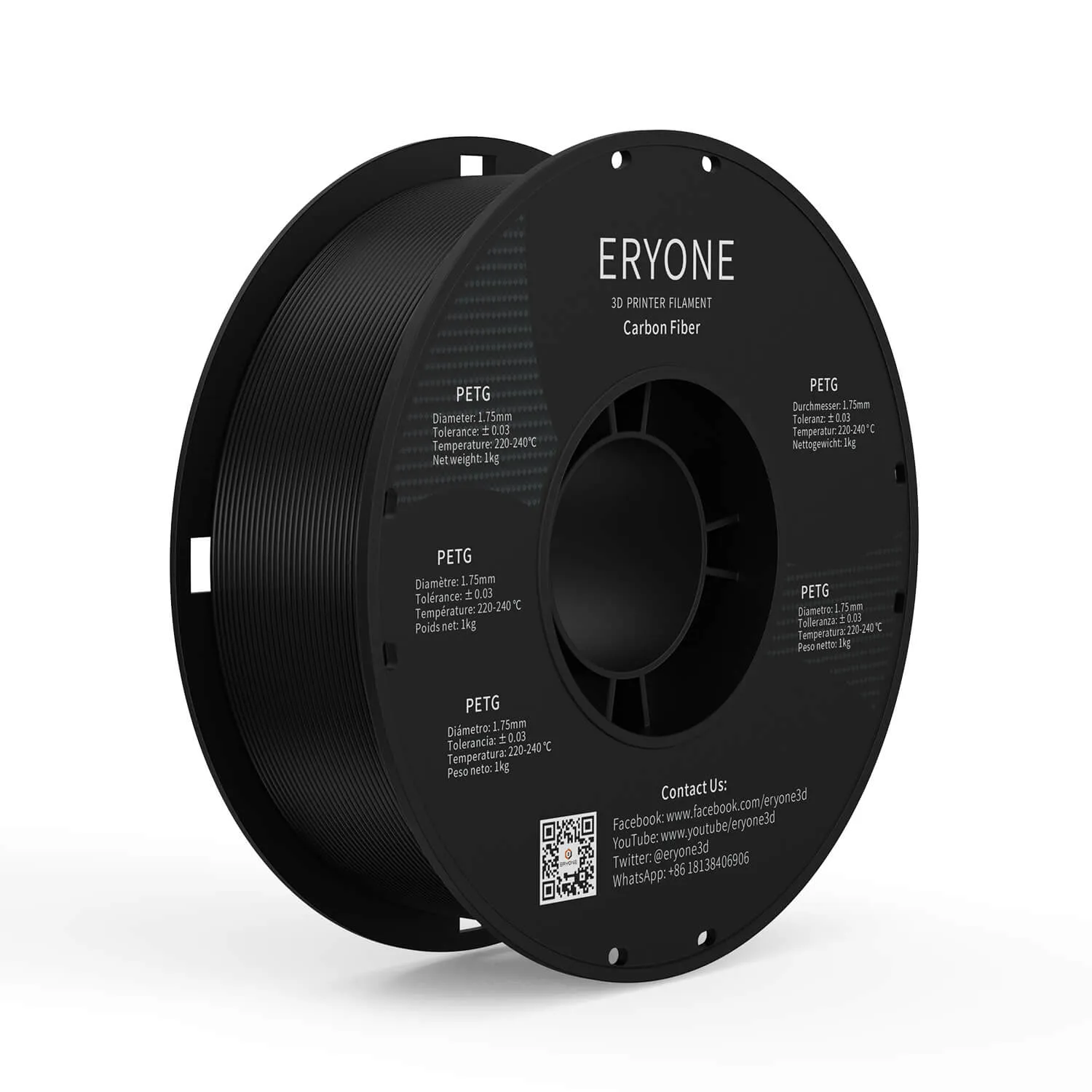 Bundle Sale- ERYONE PETG&Carbon Fiber PETG 3D Filament 1kg  FREE SHIPPING(MOQ:10 rolls,can mix color)