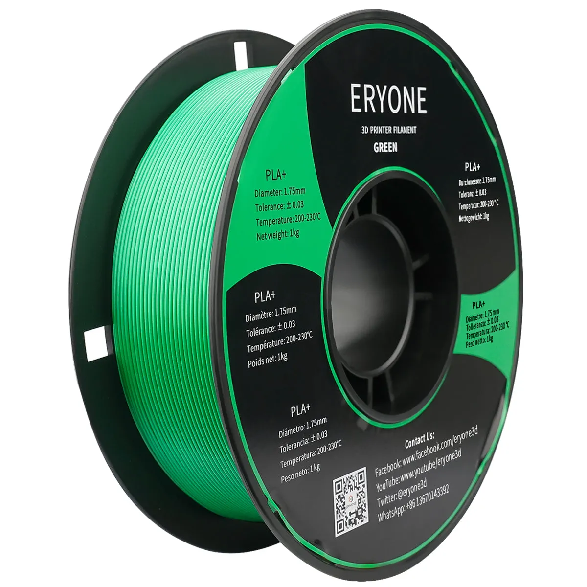 Bundle Sale- ERYONE PLA  3D Filament 1kg  FREE SHIPPING(MOQ:10 rolls,can mix color)