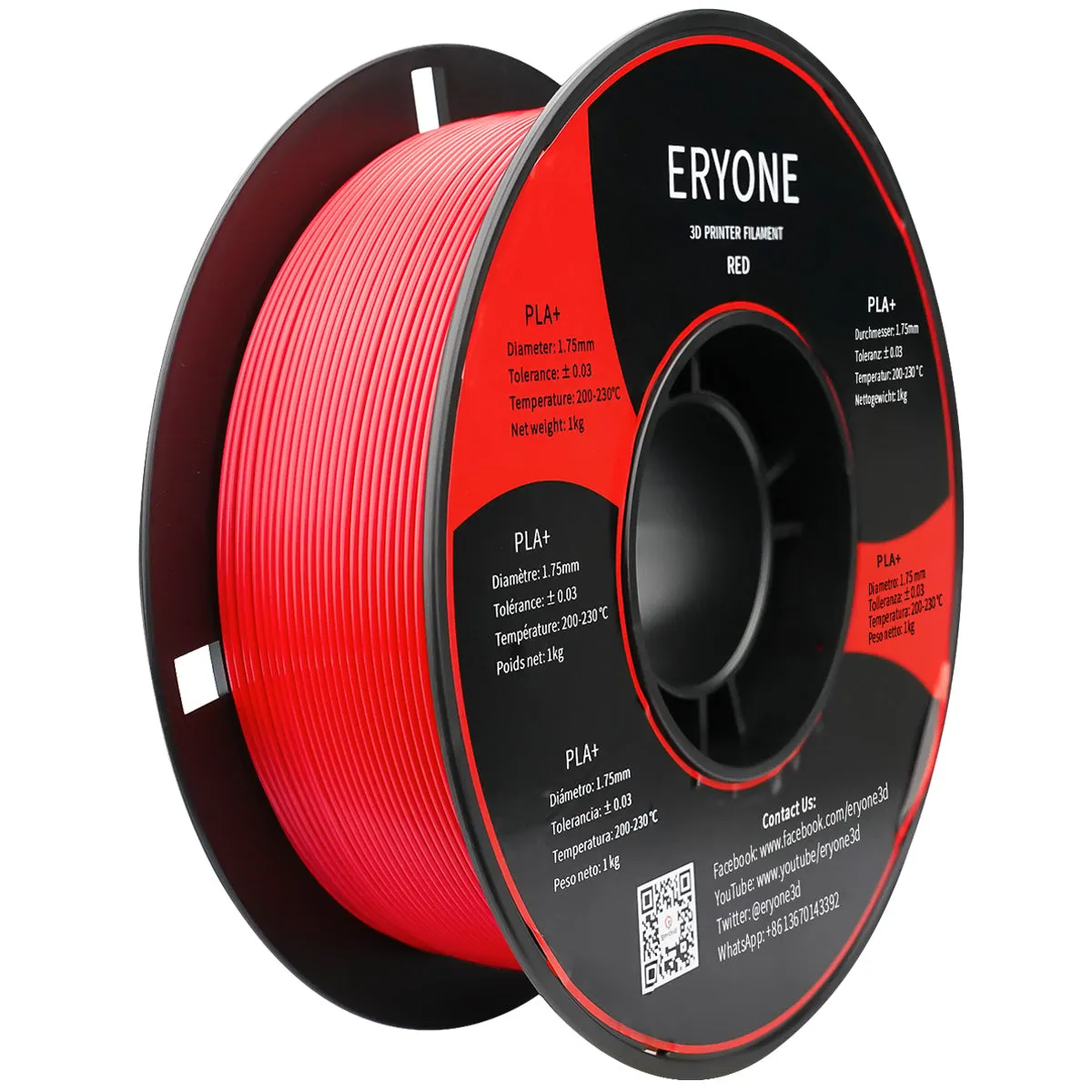 Bundle Sale- ERYONE PLA  3D Filament 1kg  FREE SHIPPING(MOQ:10 rolls,can mix color)