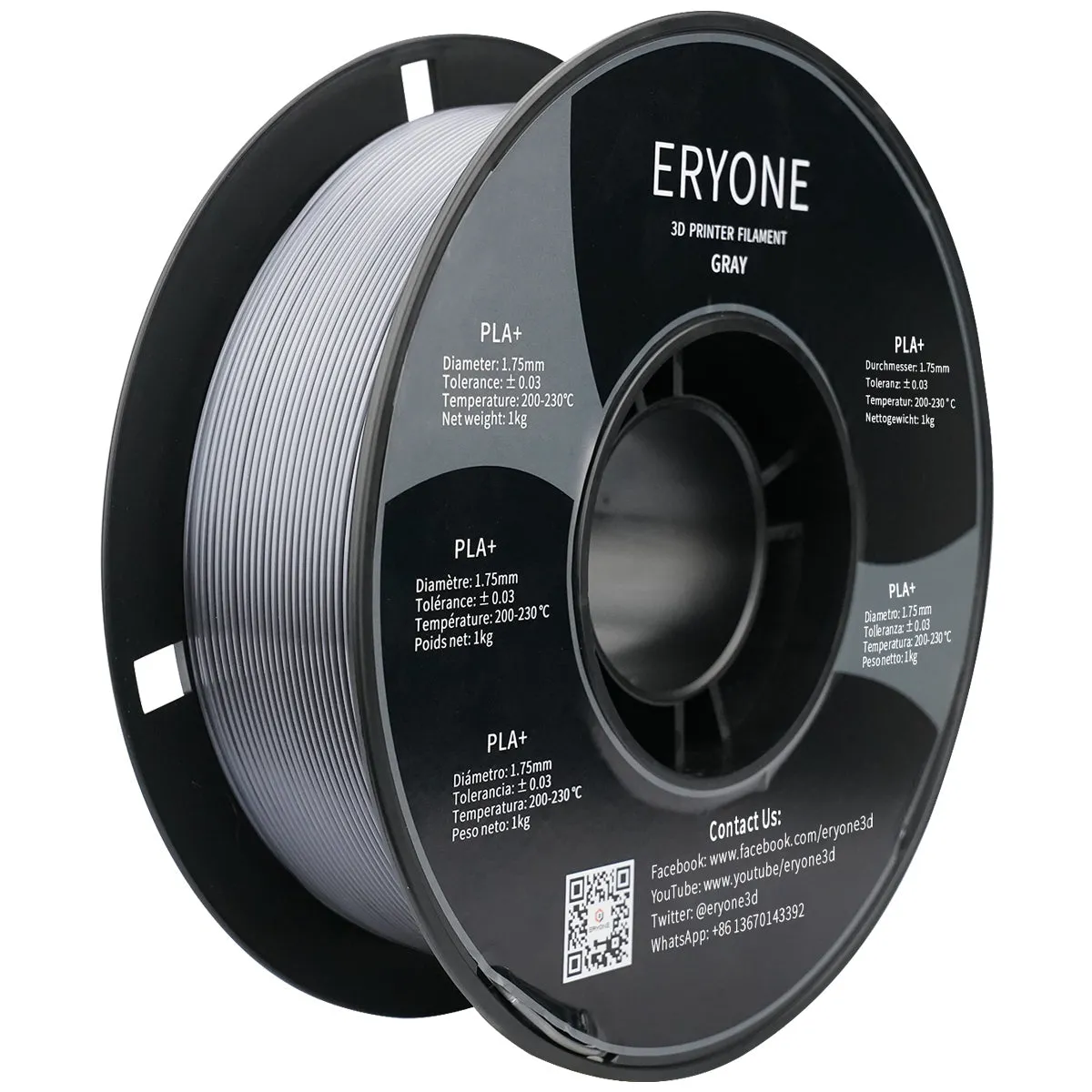 Bundle Sale- ERYONE PLA  3D Filament 1kg  FREE SHIPPING(MOQ:10 rolls,can mix color)