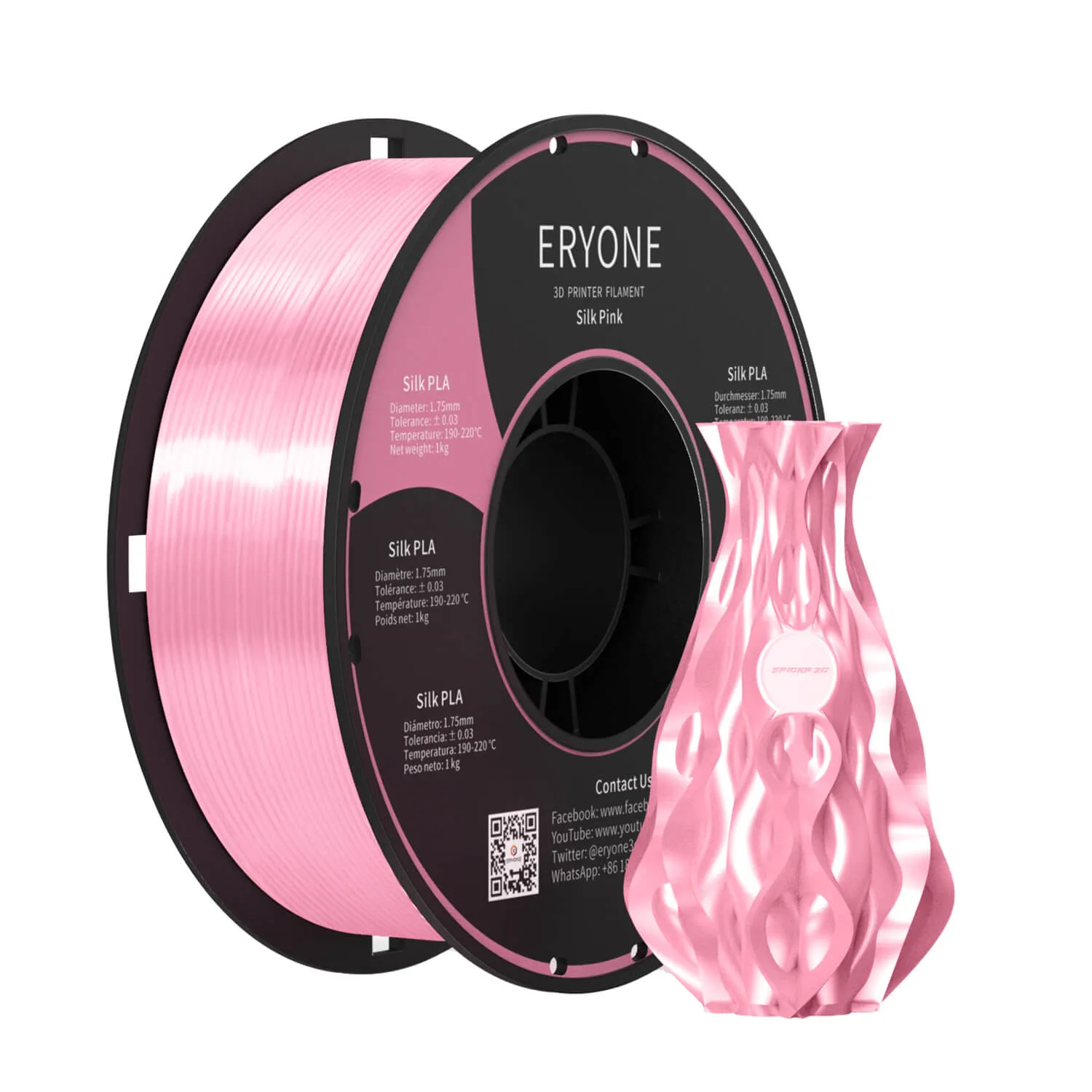 Bundle Sale- ERYONE Silk&Ultra Silk PLA 3D Filament 1kg  FREE SHIPPING(MOQ:5 rolls,mixable )