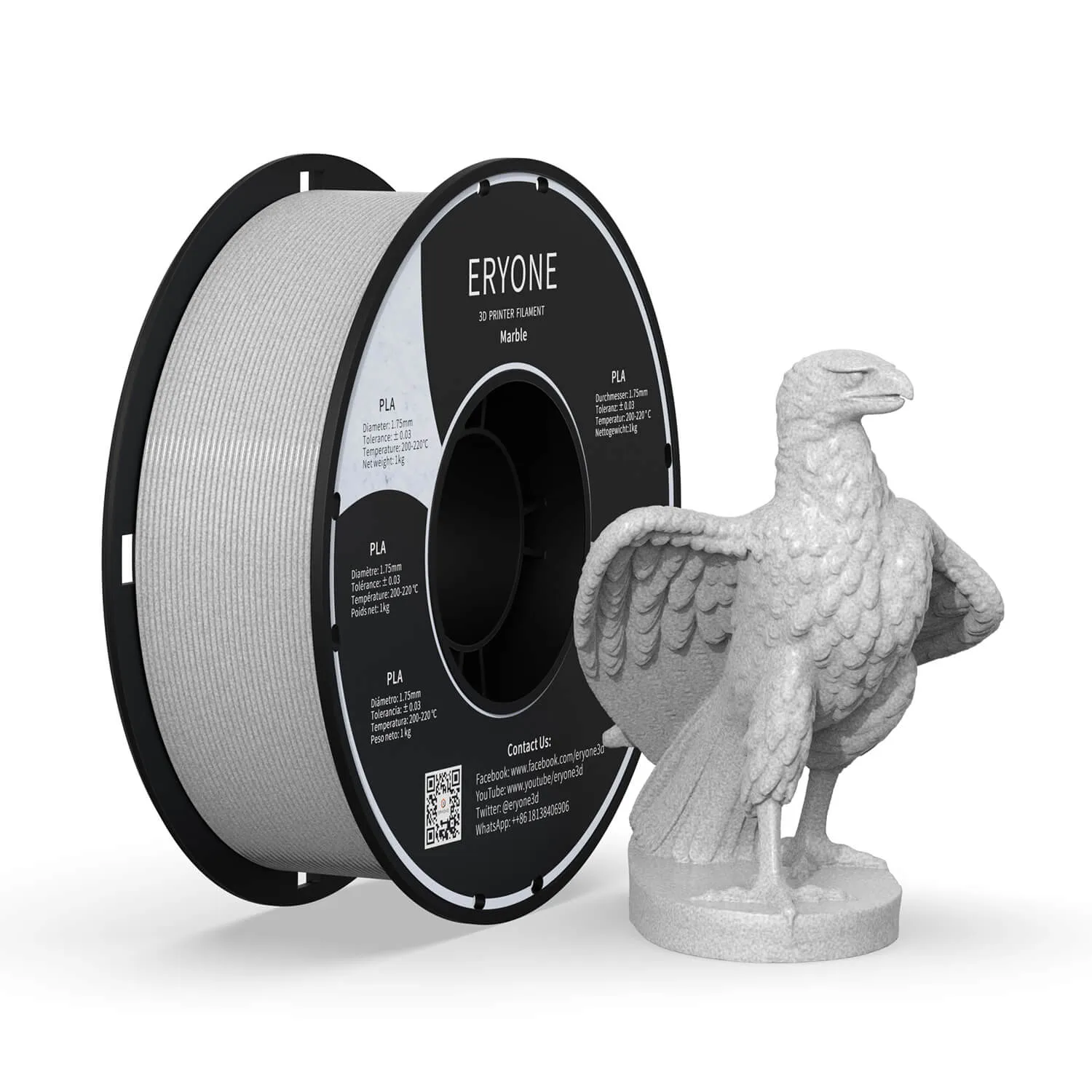 Bundle Sale- ERYONE Special PLA 3D Filament 1kg  FREE SHIPPING(MOQ:3 rolls,mixable )