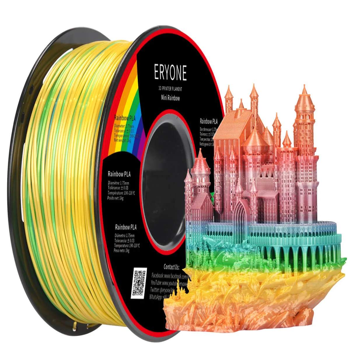 Bundle Sale- ERYONE Special PLA 3D Filament 1kg  FREE SHIPPING(MOQ:3 rolls,mixable )