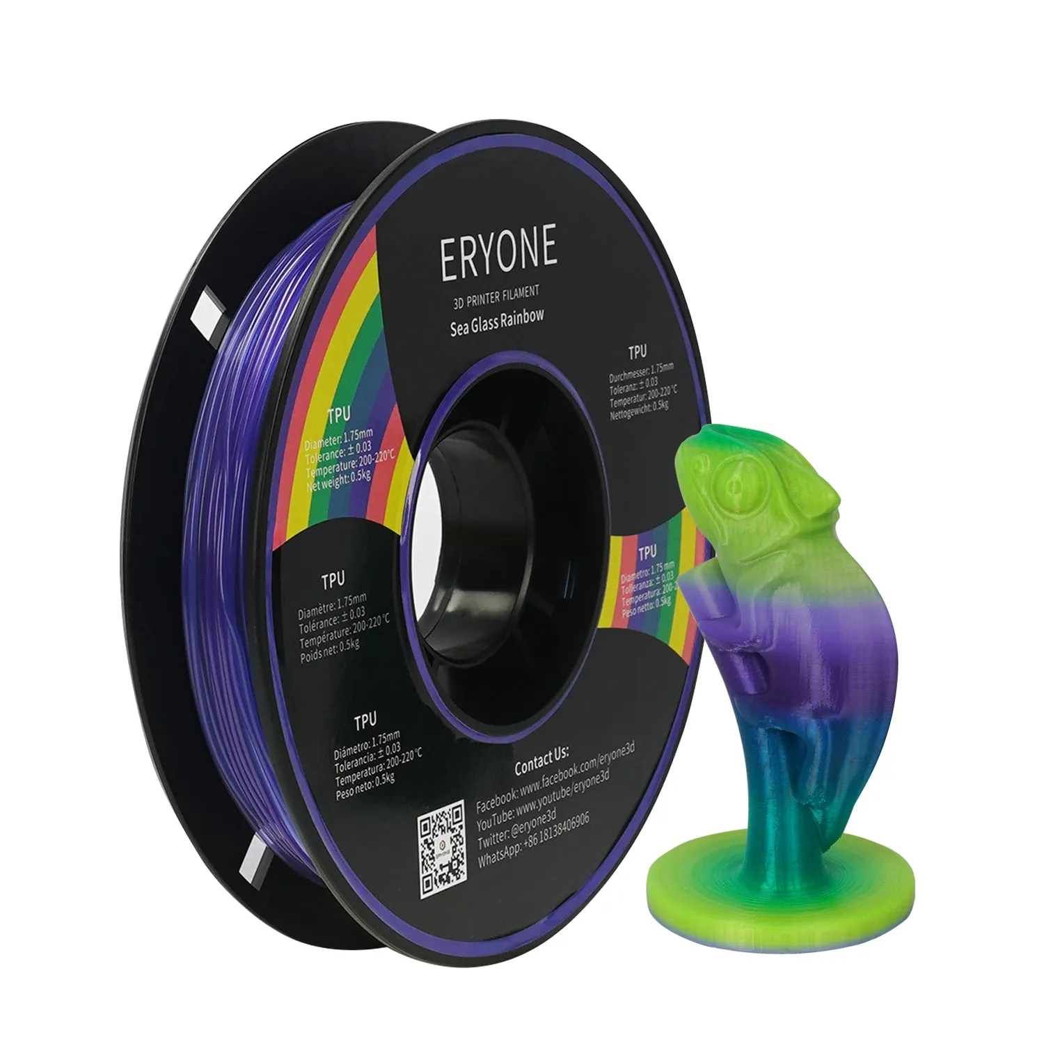 Bundle Sale- ERYONE TPU 3D Filament 0.5kg&1kg  FREE SHIPPING(MOQ:10 rolls,can mix color)