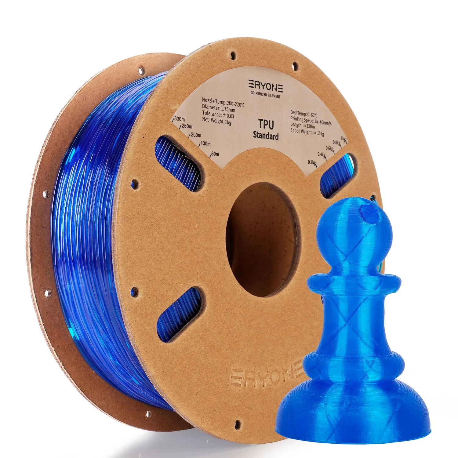 Bundle Sale- ERYONE TPU 3D Filament 0.5kg&1kg  FREE SHIPPING(MOQ:10 rolls,can mix color)