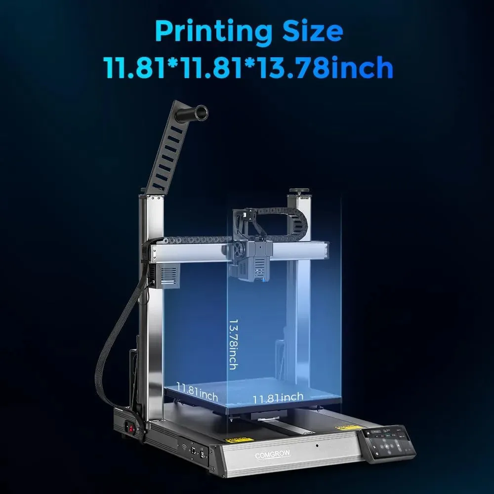 Comgrow T300 3D Printer:  Wi-Fi capable Klipper powered 3D Printer