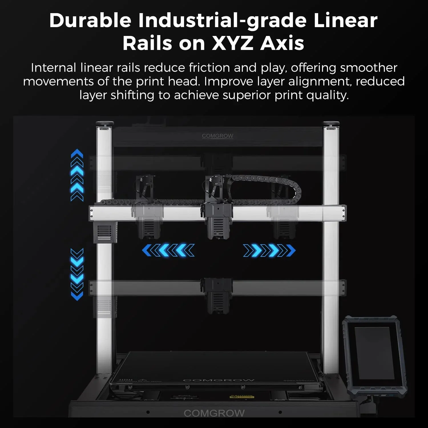 Comgrow T500 3D Printer: Extra large format Klipper powered 3D Printer