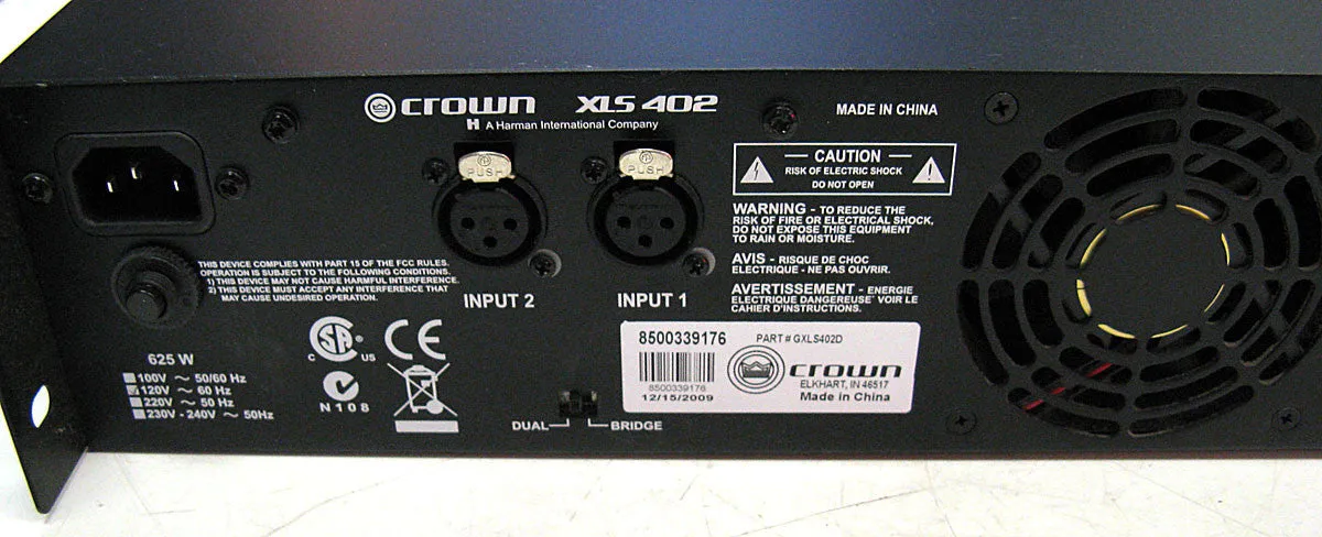 Crown XLS 402 Power Amplifier