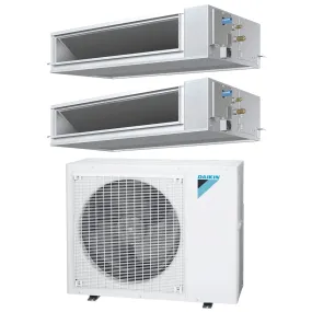 Daikin 2-Zone Concealed Ducted Mini-Split 48000 BTU Heat Pump Air Conditioner 18k   18k - 14.5 SEER2