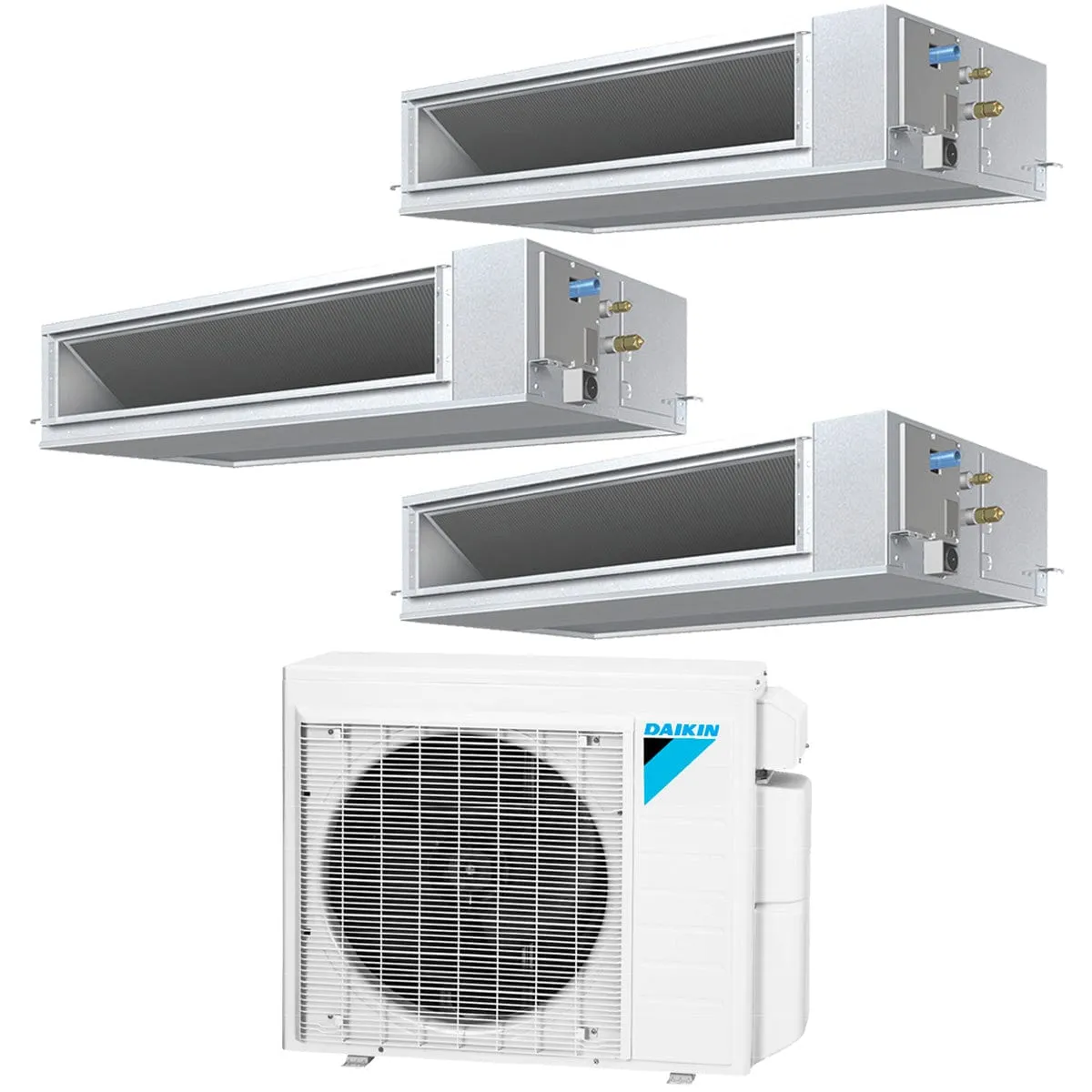 Daikin 3-Zone Concealed Ducted Hyper Heat Mini-Split 24000 BTU Heat Pump Air Conditioner 12k   12k   12k - 14.9 SEER2