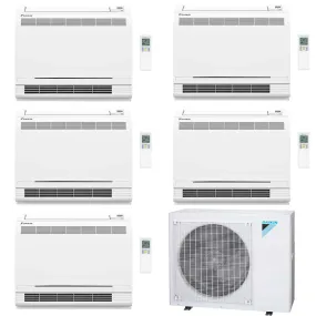 Daikin 5-Zone Floor Standing Ductless Mini-Split 48000 BTU Heat Pump Air Conditioner 9k   9k   9k   9k   18k - 20.6 SEER2