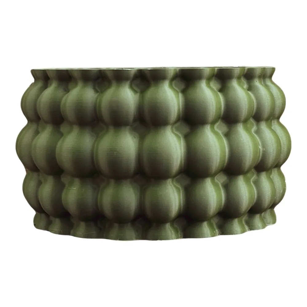 Decor Contemporary MidCentury Indoor Bubble Pattern Eco-Friendly 3D Printed Planters with Drainage