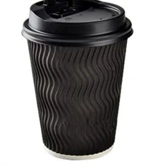 Disposable Coffee Paper Cup, Thickened Anti-Scalding Corrugated Paper Cup, Milk Tea Hot Drink Cup, Take-Away Cup