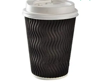 Disposable Coffee Paper Cup, Thickened Anti-Scalding Corrugated Paper Cup, Milk Tea Hot Drink Cup, Take-Away Cup