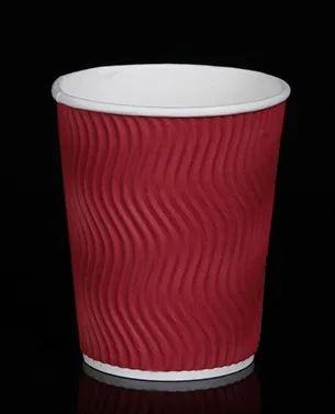 Disposable Coffee Paper Cup, Thickened Anti-Scalding Corrugated Paper Cup, Milk Tea Hot Drink Cup, Take-Away Cup