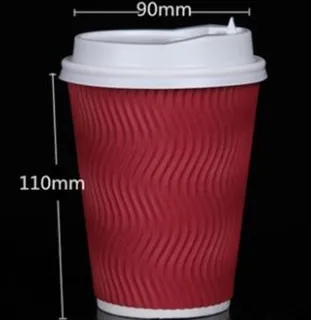 Disposable Coffee Paper Cup, Thickened Anti-Scalding Corrugated Paper Cup, Milk Tea Hot Drink Cup, Take-Away Cup